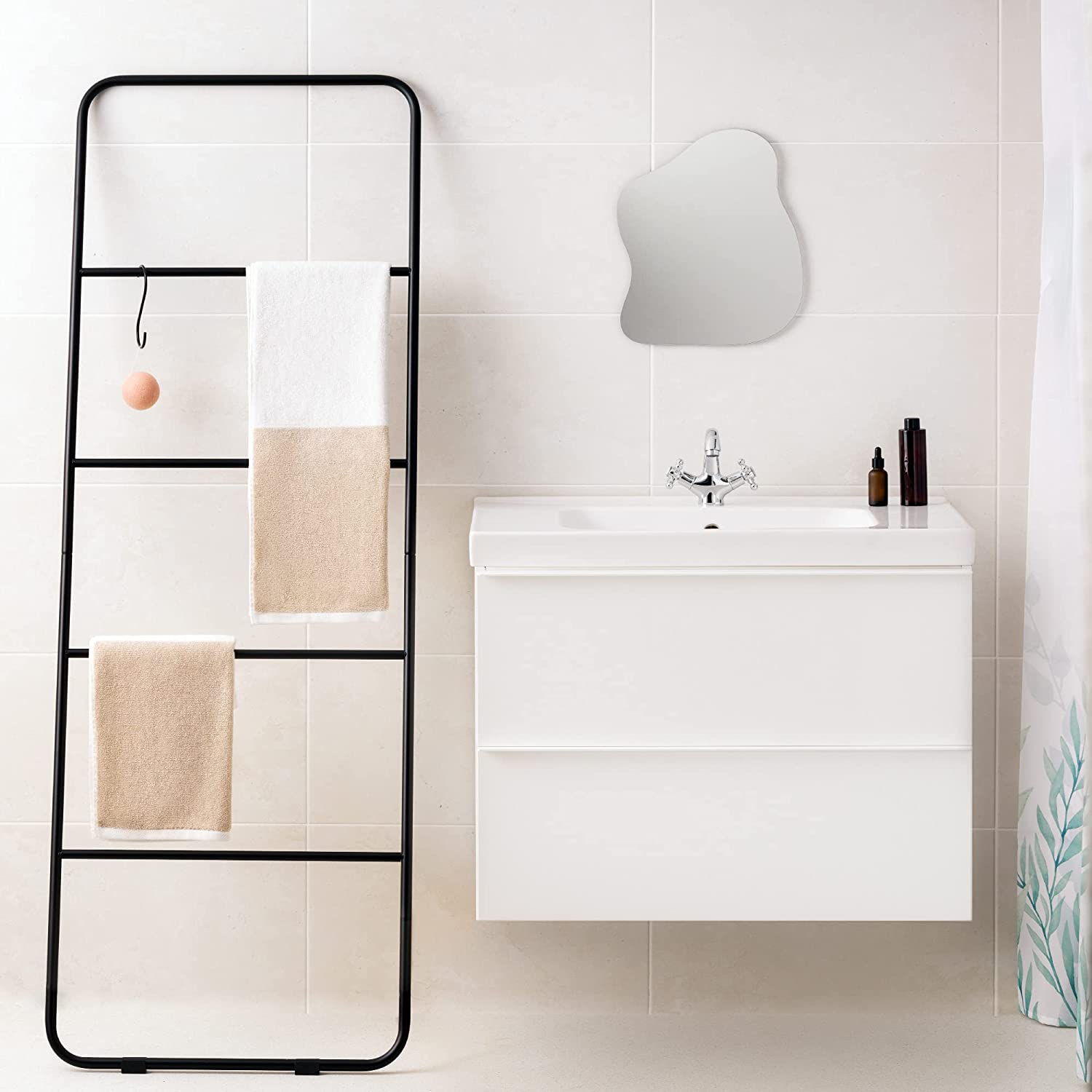 Navaris Μεταλλική Σκάλα / Βάση Στήριξης για Πετσέτες - Black - 53497.01