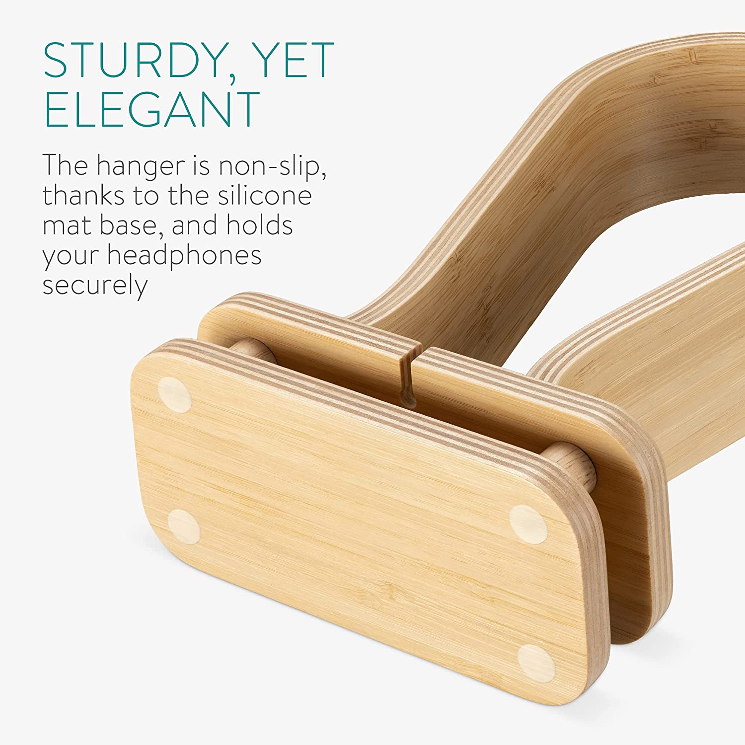 Navaris Βάση Ακουστικών από Ξύλο Καρυδιάς - Light Βrown Βamboo - 53329.24