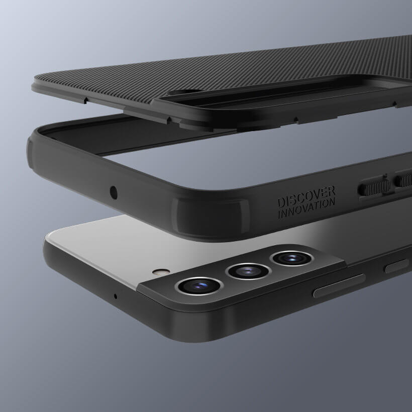 Nillkin Samsung Galaxy S22 Plus Super Frosted Shield Pro Σκληρή Θήκη με Πλαίσιο Σιλικόνης - Black