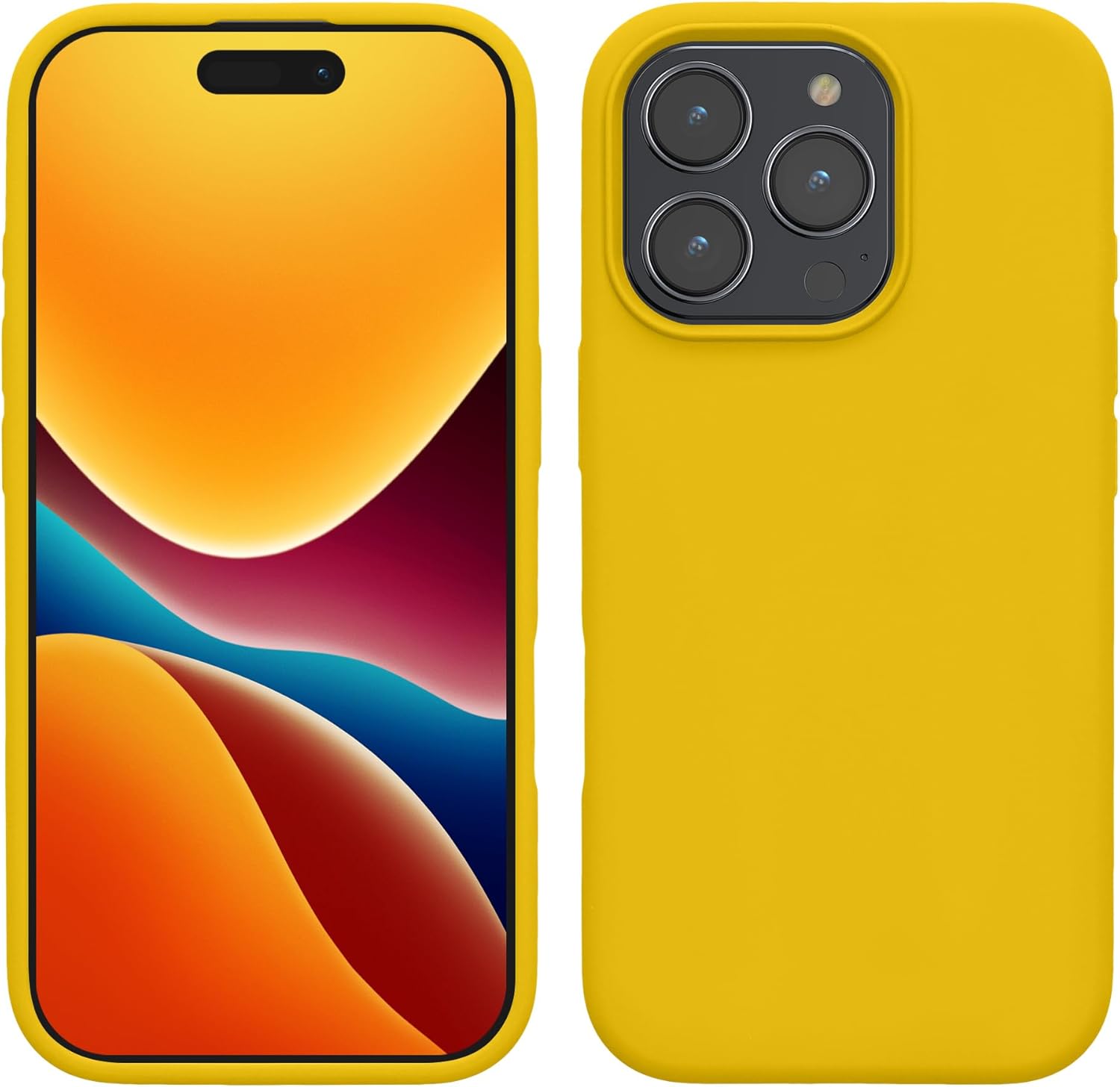 KW iPhone 16 Pro Max Θήκη Σιλικόνης Rubberized TPU - Radiant Yellow