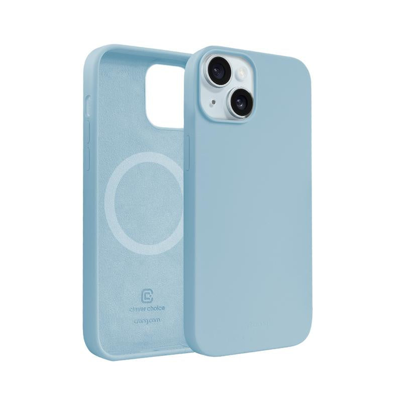 Crong iPhone 15 Color Cover Magnetic - Θήκη Σιλικόνης με MagSafe - Blue