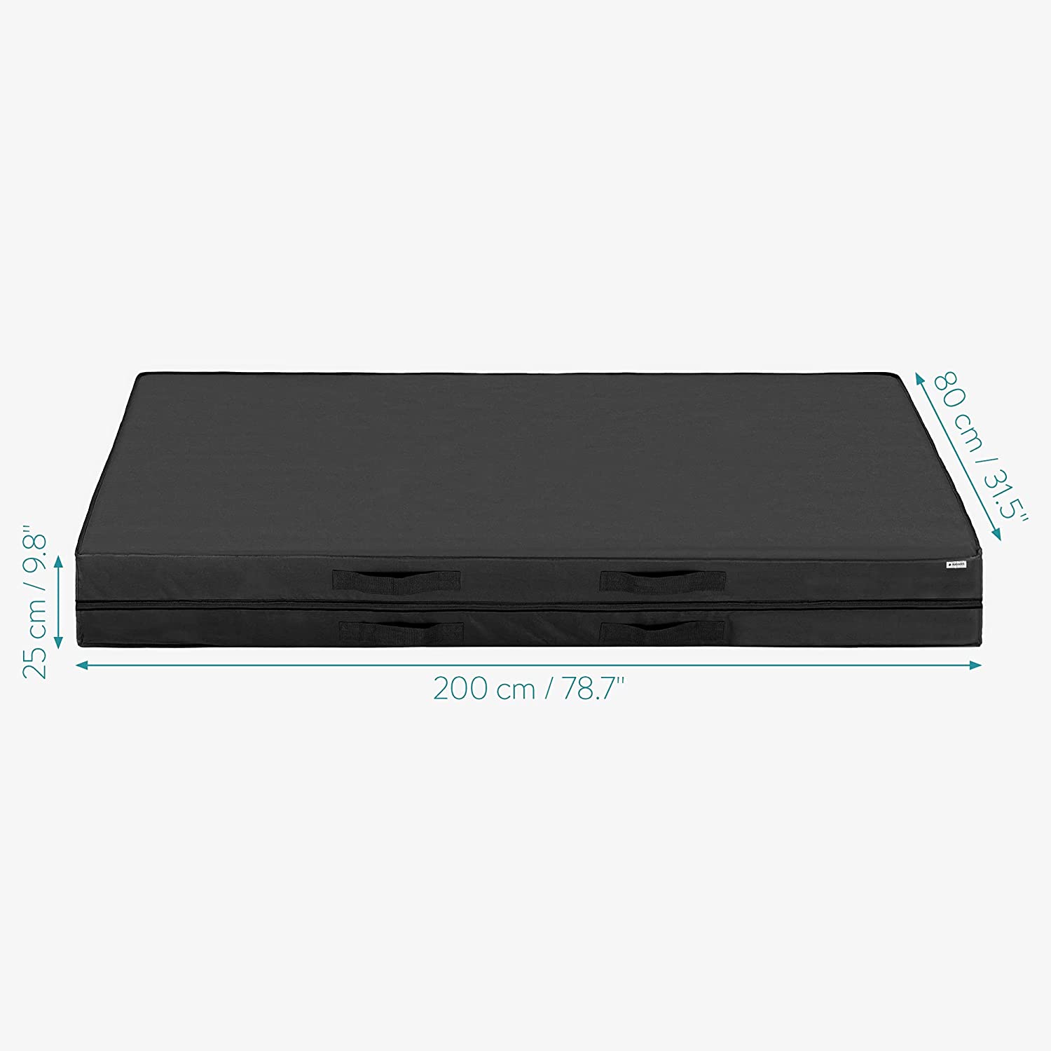 Navaris Θήκη Αποθήκευσης Στρώματος - 80 x 200 x 25 cm - Black - 54151.01