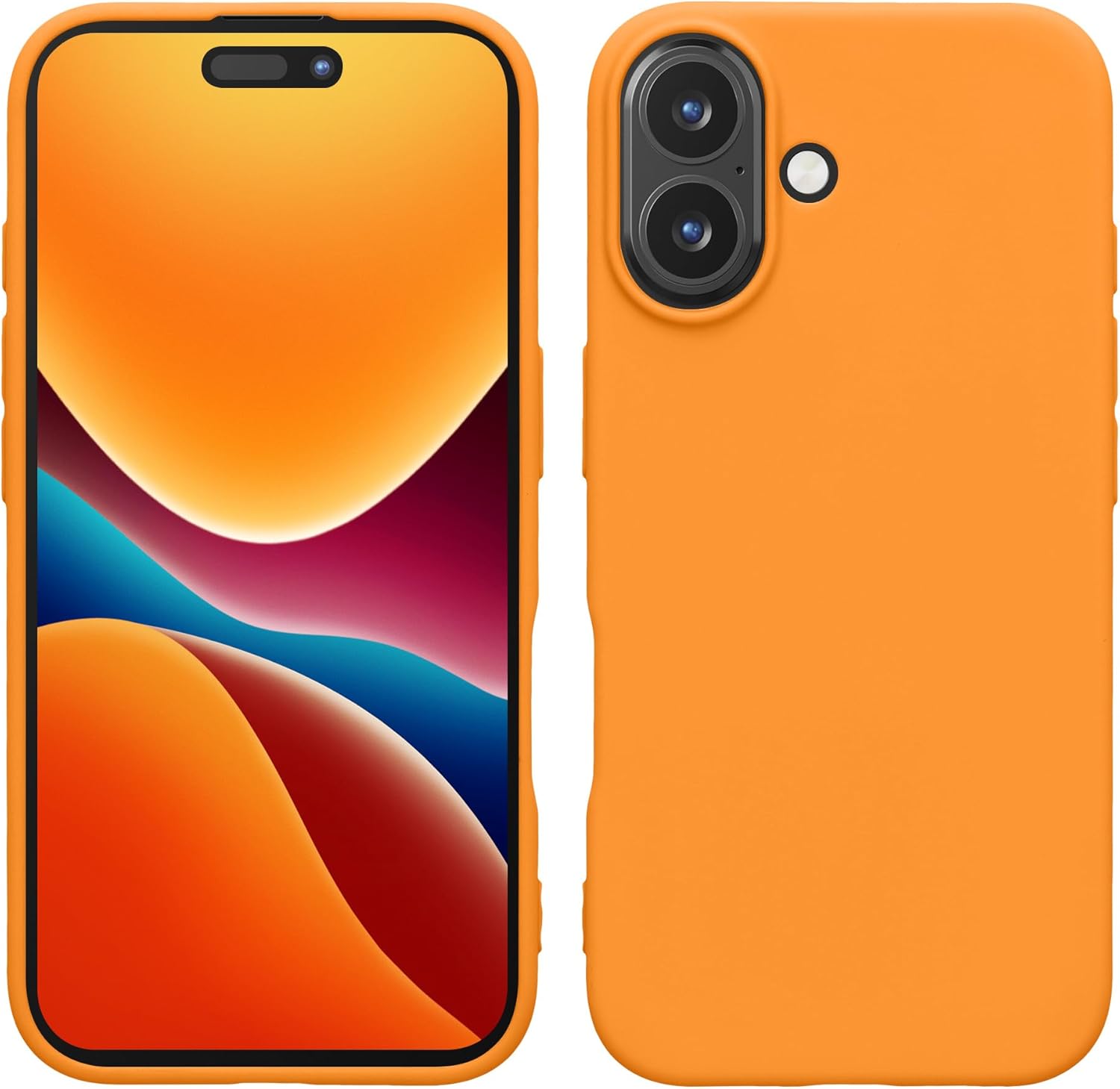 KW iPhone 16 Λεπτή Θήκη Σιλικόνης TPU - Fruity Orange