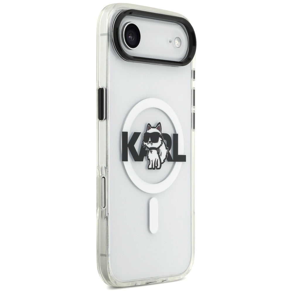 Karl Lagerfeld iPhone Air - IML Choupette Sketch Logo MagSafe - Σκληρή Θήκη με Πλαίσιο Σιλικόνης - Clear - KLHMP17MHGCHGKBT