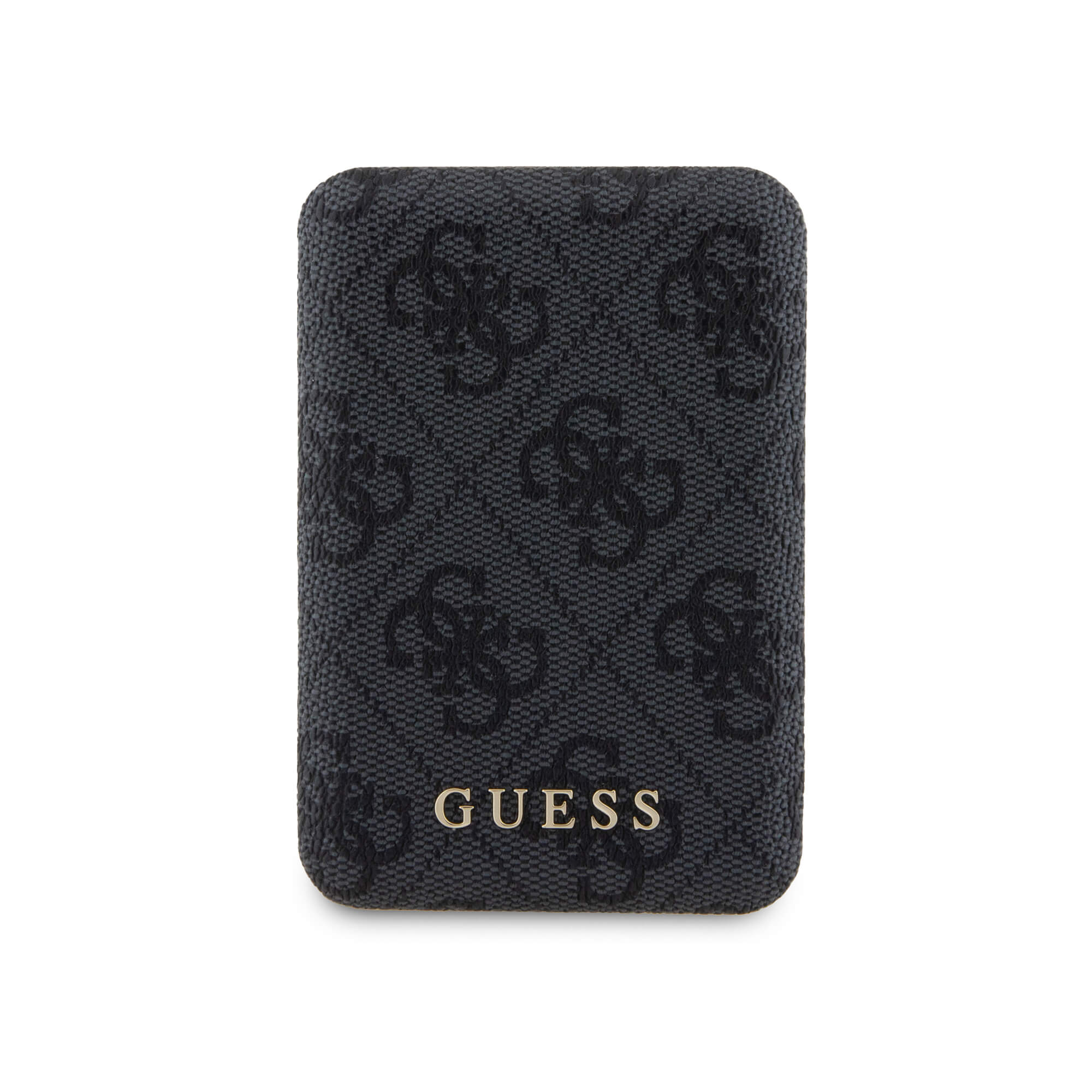Guess PowerBank 15W - MagSafe 4G Leather Metal Logo - 5000 mAh - Black - GUPB5FP4EMGK