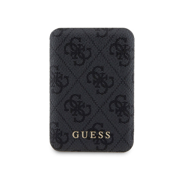 Guess PowerBank 15W - MagSafe 4G Leather Metal Logo - 5000 mAh - Black - GUPB5FP4EMGK - likebrands.gr