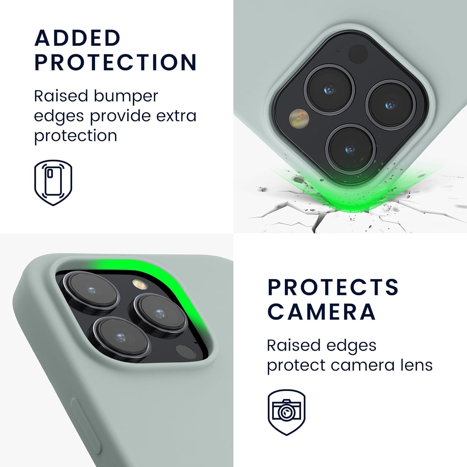 KW iPhone 15 Pro Max Θήκη Σιλικόνης Rubberized TPU - Cool Mint