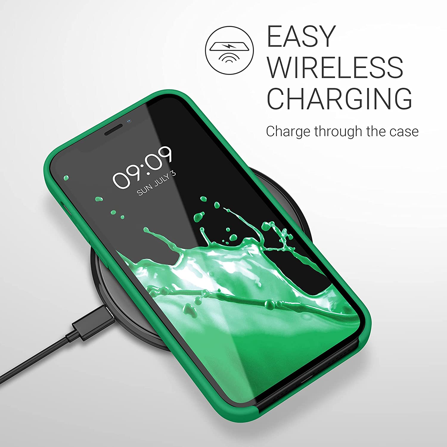 KW iPhone 12 Pro Max Θήκη Σιλικόνης Rubber TPU - Emerald Green - 52644.142