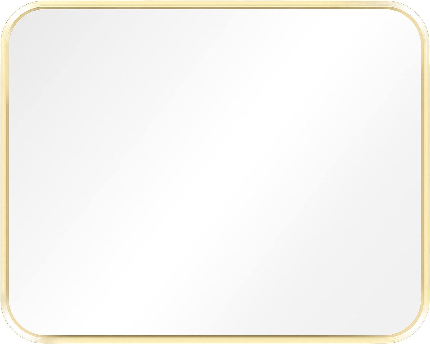 Navaris Μεταλλικός Ορθογώνιος Καθρέπτης Τοίχου - 50 x 40 cm - Gold - 60618.01