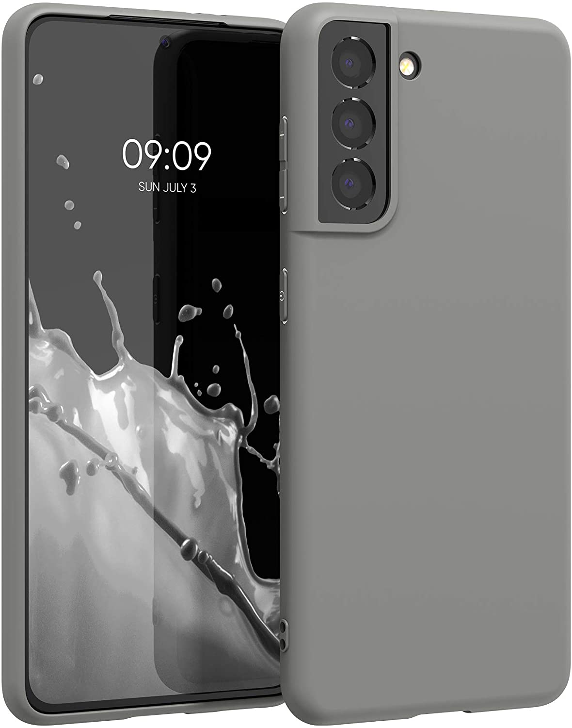 KW Samsung Galaxy S21 Θήκη Σιλικόνης TPU - Titanium Grey - 54055.155