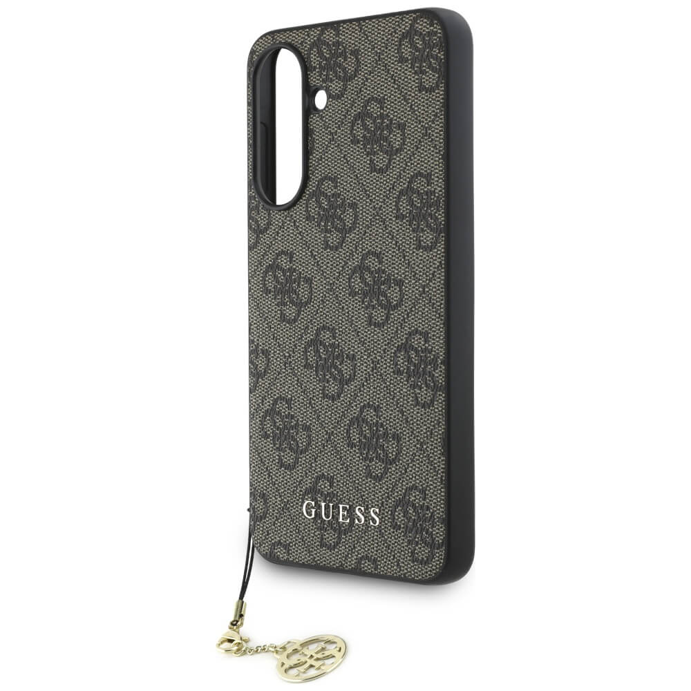 Guess Samsung Galaxy A56 5G - 4G Charms Collection - Θήκη με Επένδυση Συνθετικού Δέρματος - Brown - GUHCSA56GF4GBR