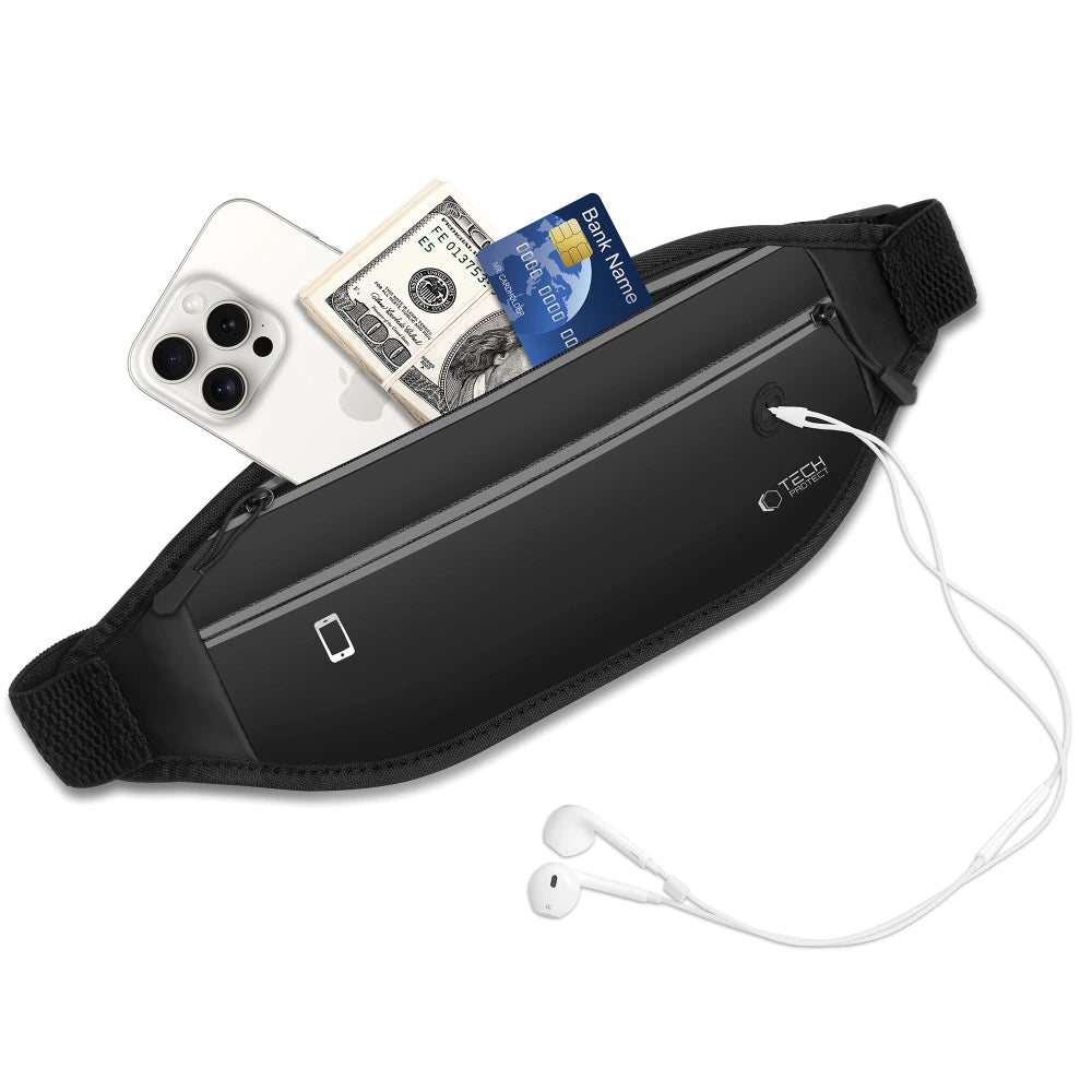 Tech-Protect M7 Αθλητική Τσάντα Μέσης για Κινητά έως 6.9 Ίντσες - Black