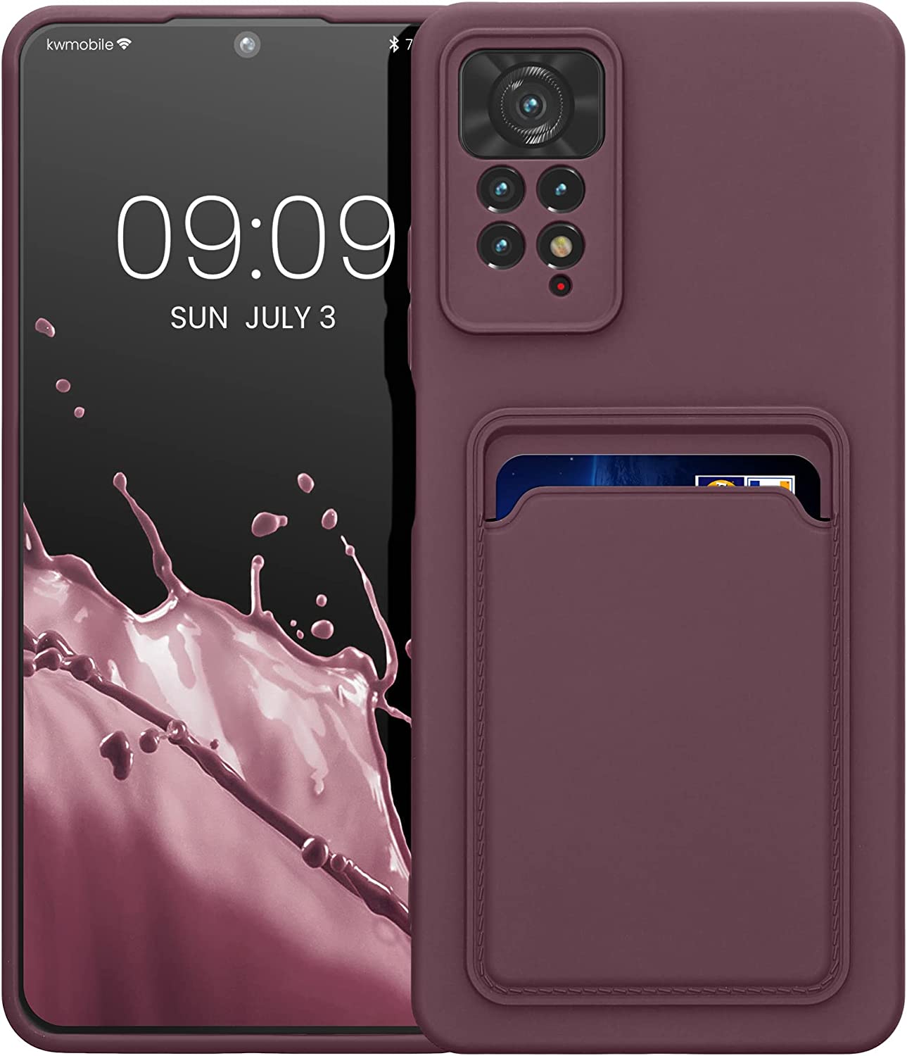 KW Xiaomi Redmi Note 11 Pro / 11 Pro 5G Θήκη Σιλικόνης TPU με Υποδοχή για Κάρτα - Tawny Red - 58923.190