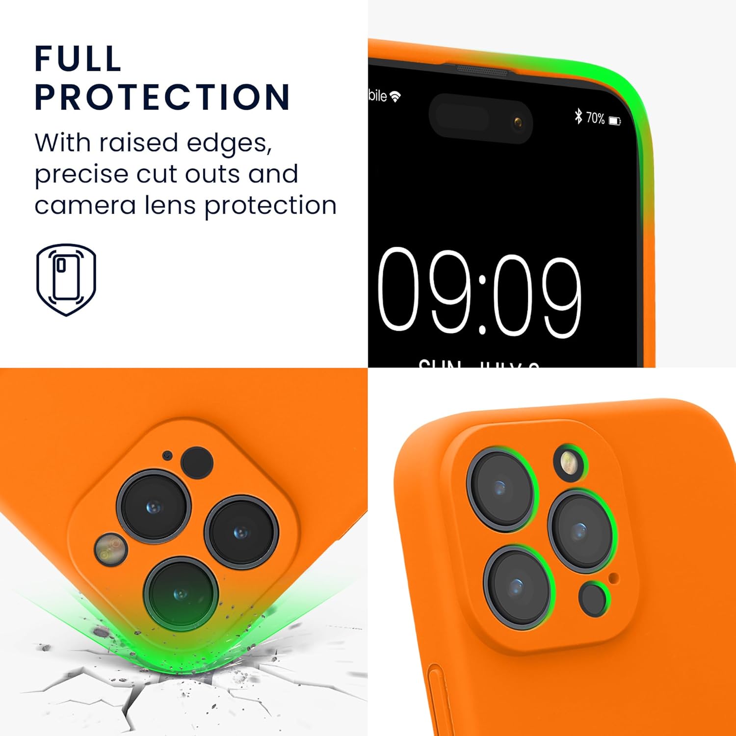 KW iPhone 16 Pro Max Θήκη Σιλικόνης Rubberized TPU - Fruity Orange