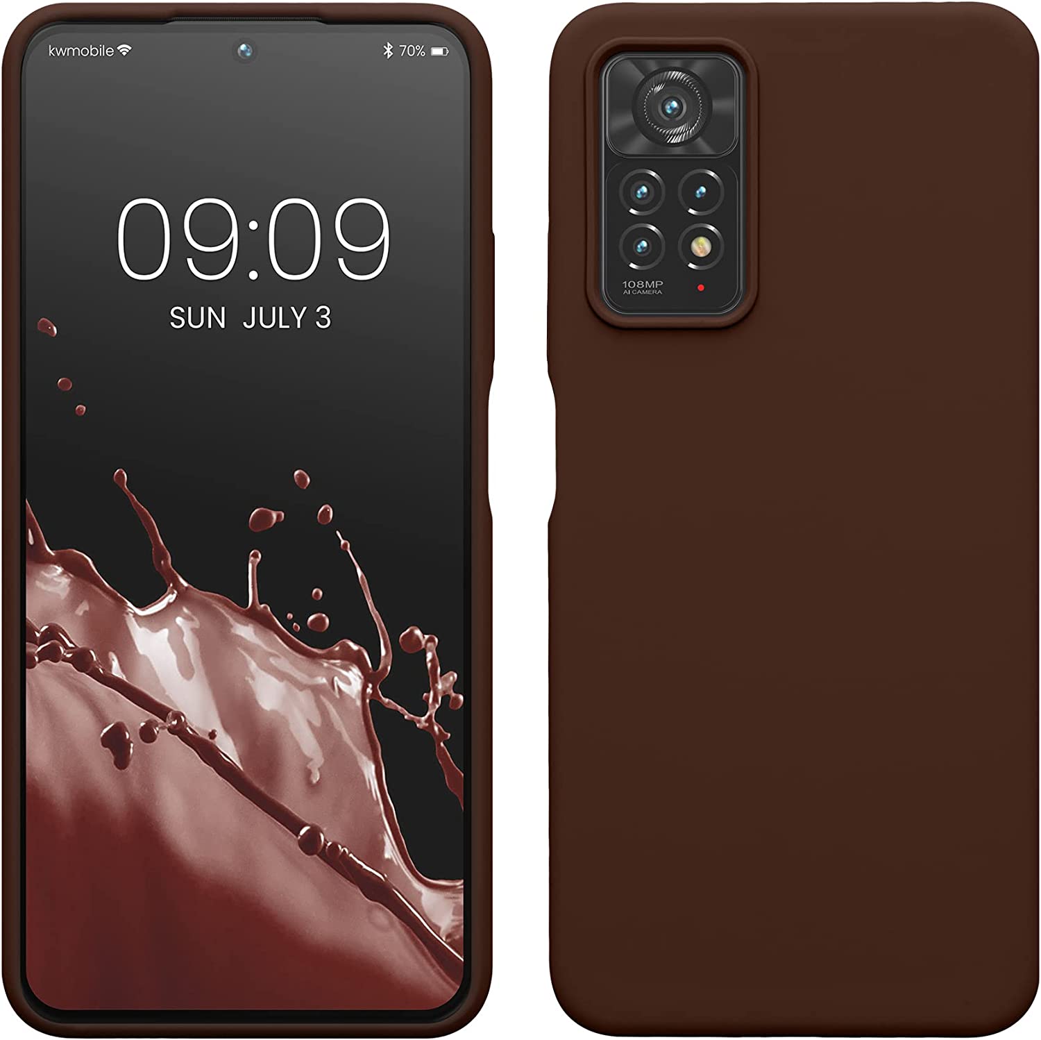 KW Xiaomi Redmi Note 11 Pro / Note 11 Pro 5G Θήκη Σιλικόνης Rubberized TPU - Chocolate - 57373.247