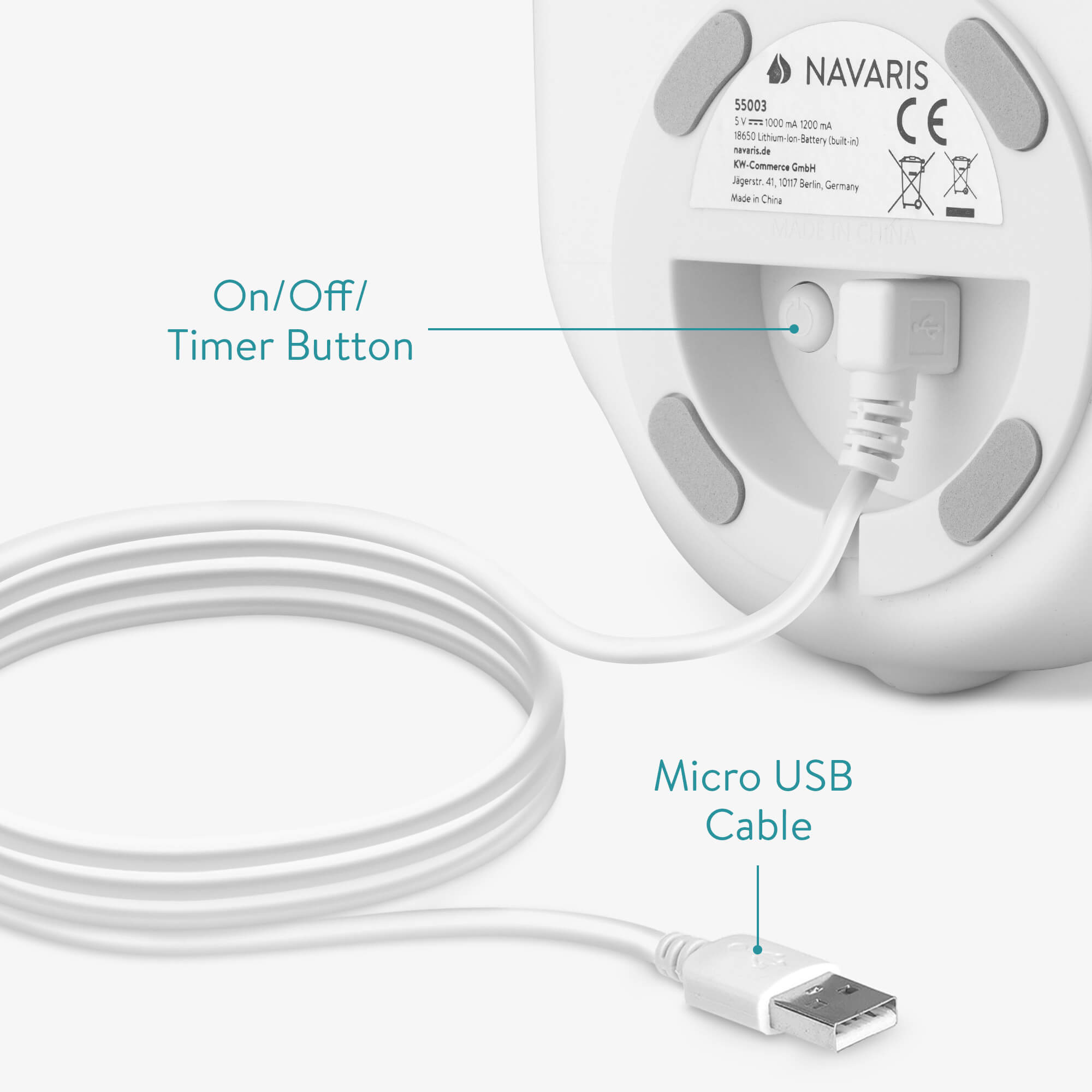 Navaris LED Night Light RGB - Παιδικό Νυχτερινό Φως με Αλλαγή Χρωμάτων - Swan with Crown - White / Pink - 55003.02.04