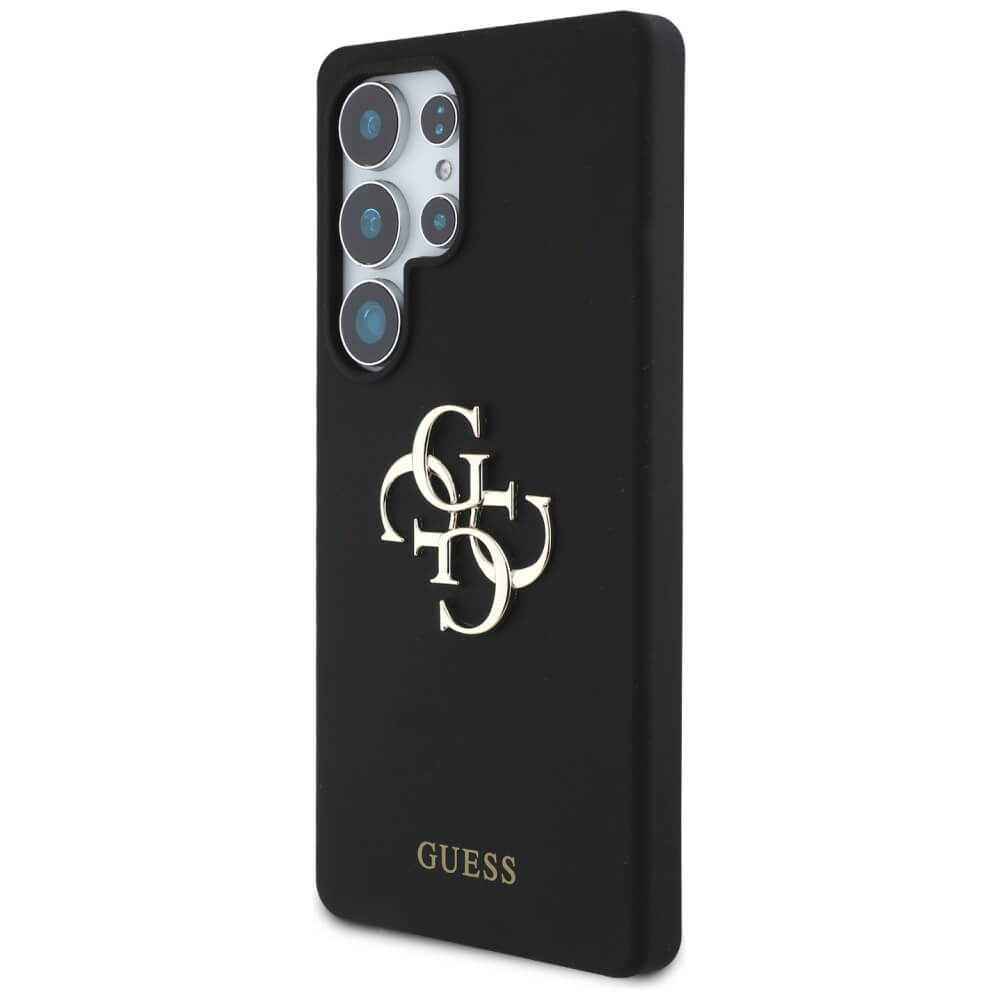 Guess Samsung Galaxy S25 Ultra Silicone Big 4G Logo Bottom Script Θήκη Σιλικόνης - Black - GUHCS25LS4SMDK