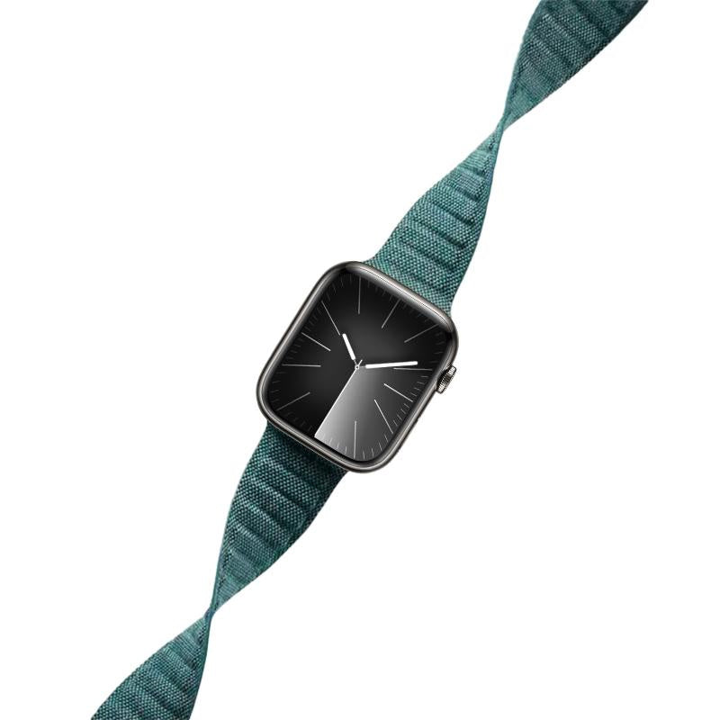 Crong Λουράκι Apple Watch 4/5/6/7/8/9/10/11 - SE (1/2/3) - ULTRA (1/2/3) - 44/45/46/49mm από Νάιλον - Melange - Turquoise Melange