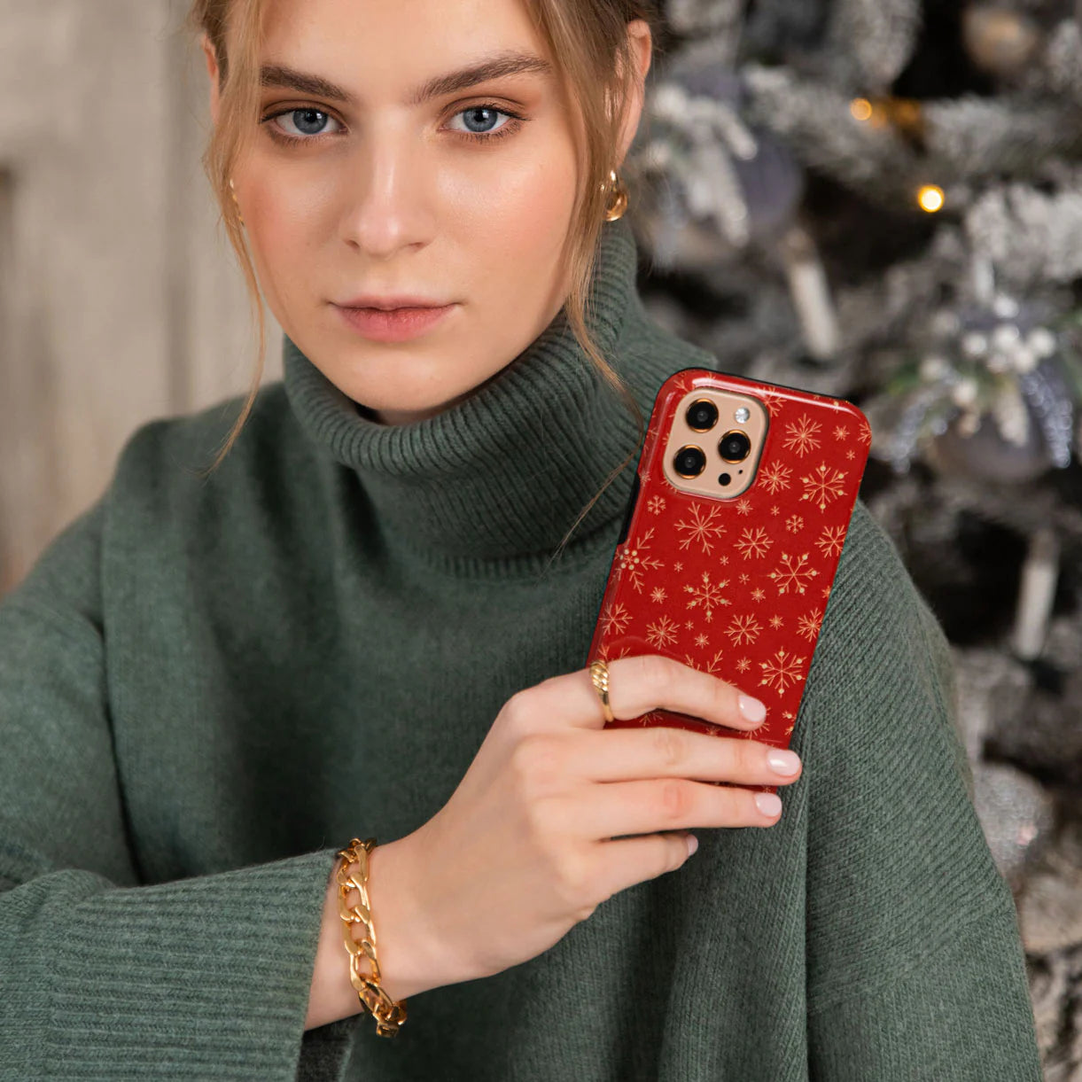 Burga iPhone 16 Pro Max Fashion Tough MagSafe Σκληρή Θήκη με MagSafe - Dear Santa Snowflake