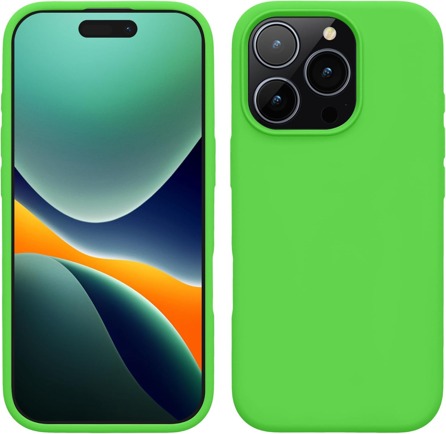 KW iPhone 16 Pro Θήκη Σιλικόνης Rubberized TPU - Lime Green