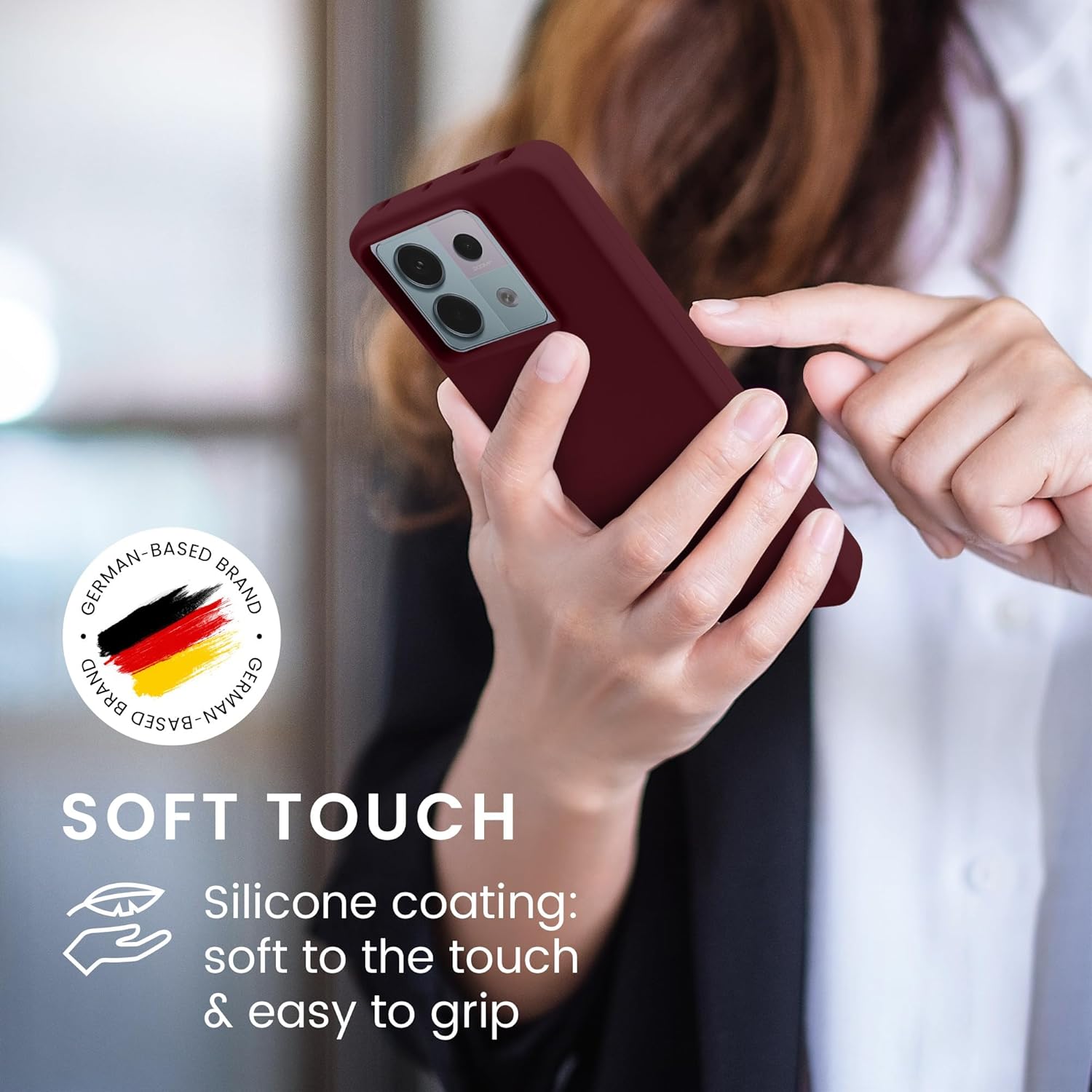 KW Xiaomi Redmi Note 13 Pro 5G / Poco X6 5G Θήκη Σιλικόνης Rubberized TPU - Bordeaux Purple