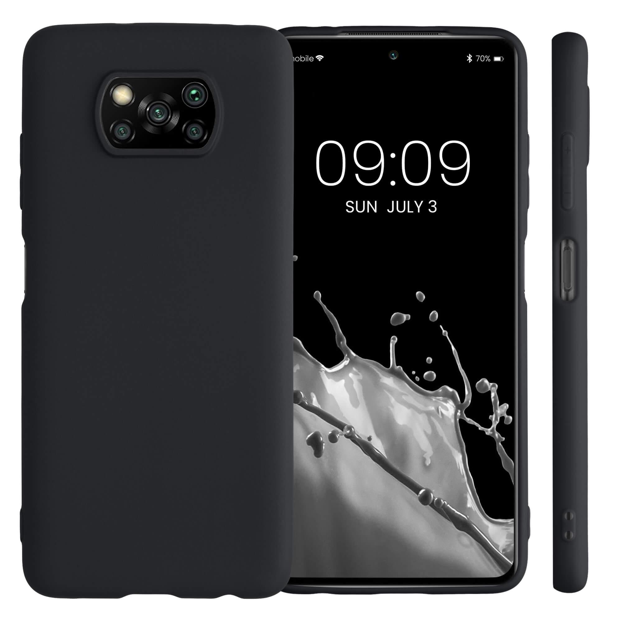 KW Xiaomi Poco X3 NFC Θήκη Σιλικόνης TPU - Black Matte - 53482.47
