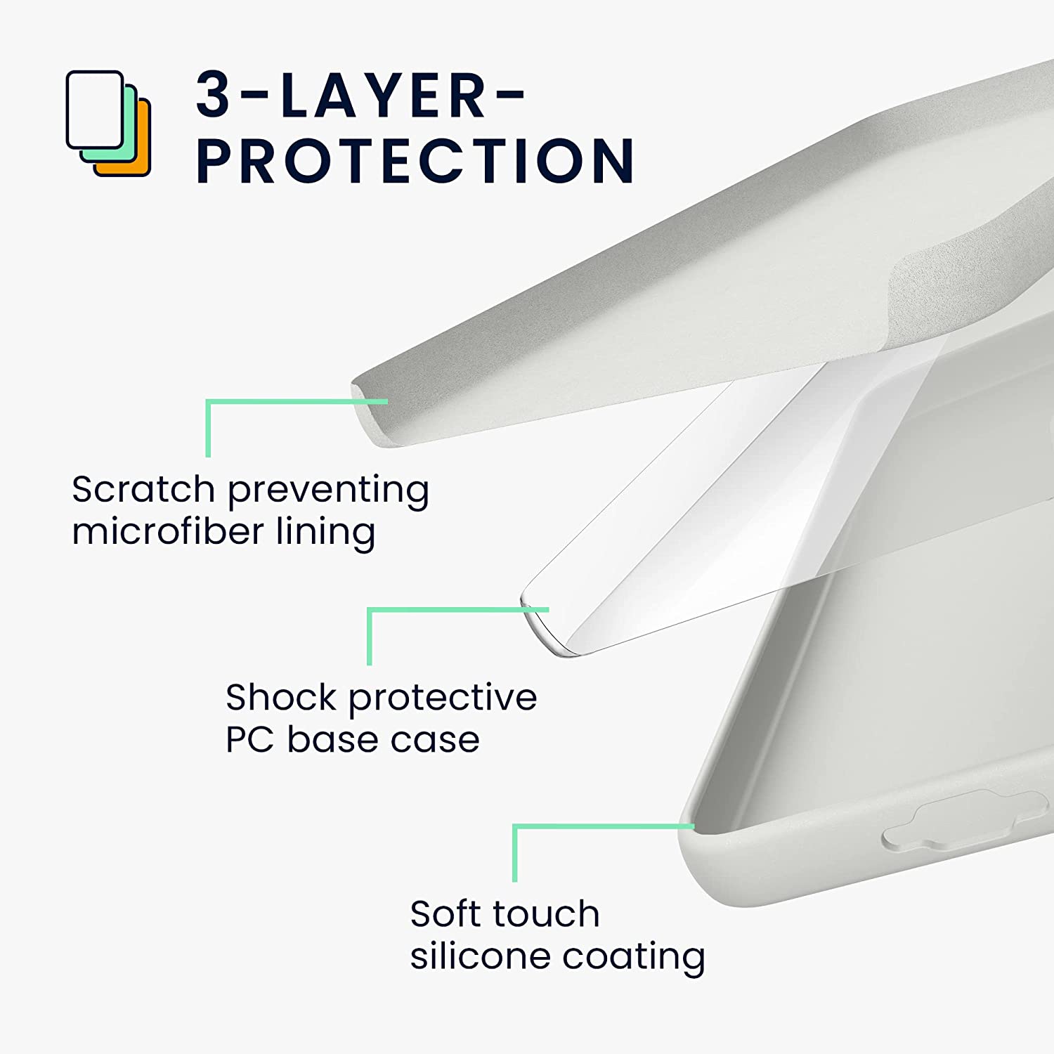 KW Samsung Galaxy S23 Θήκη Σιλικόνης Rubberized TPU - Matte White - 60273.48