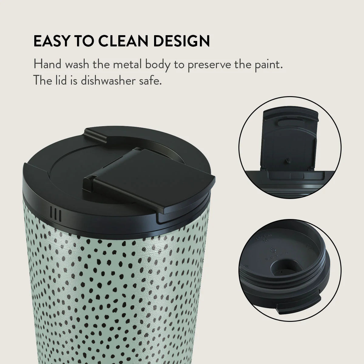 Burga Κούπα Θερμός από Ανοξείδωτο Ατσάλι - Flap Lid - 500ml - Mint Gelato