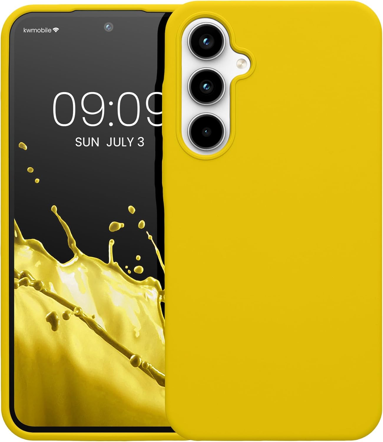 KW Samsung Galaxy A35 5G Θήκη Σιλικόνης Rubberized TPU - Bright Yellow