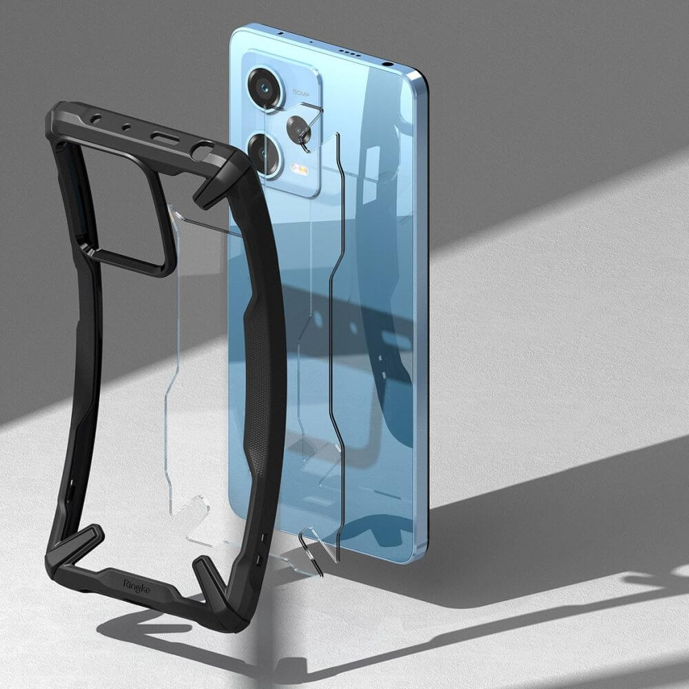 Ringke Xiaomi Redmi Note 12 Pro 5G / Poco X5 Pro 5G Fusion X Σκληρή Θήκη με Πλαίσιο Σιλικόνης - Black