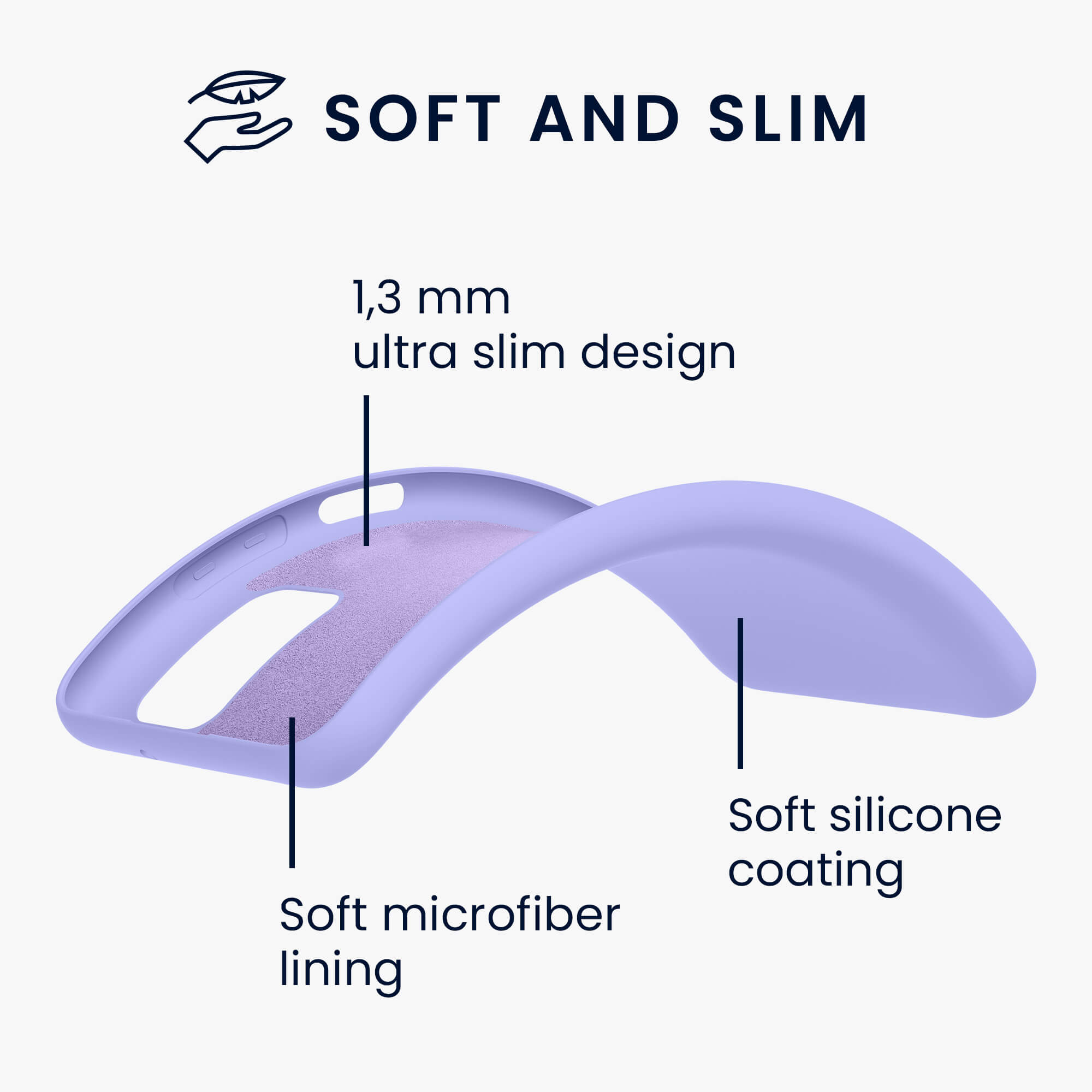 KW Samsung Galaxy A03s Θήκη Σιλικόνης Rubber TPU - Lavender - 57566.108