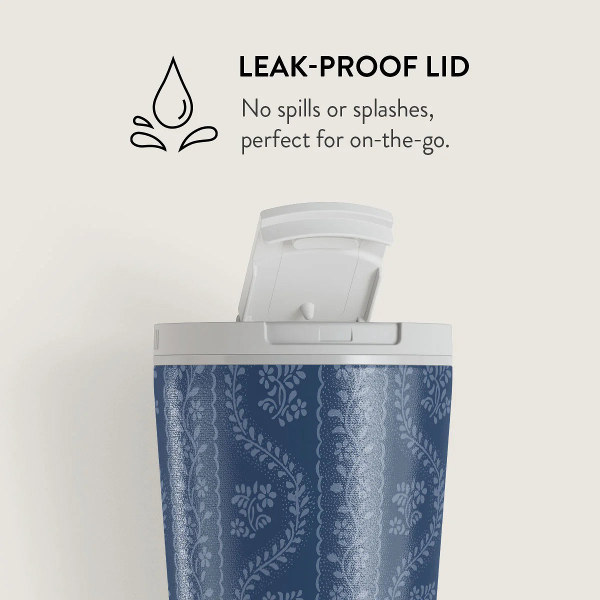 Burga Κούπα Θερμός από Ανοξείδωτο Ατσάλι - Flap Lid - 700ml - Denim Lover