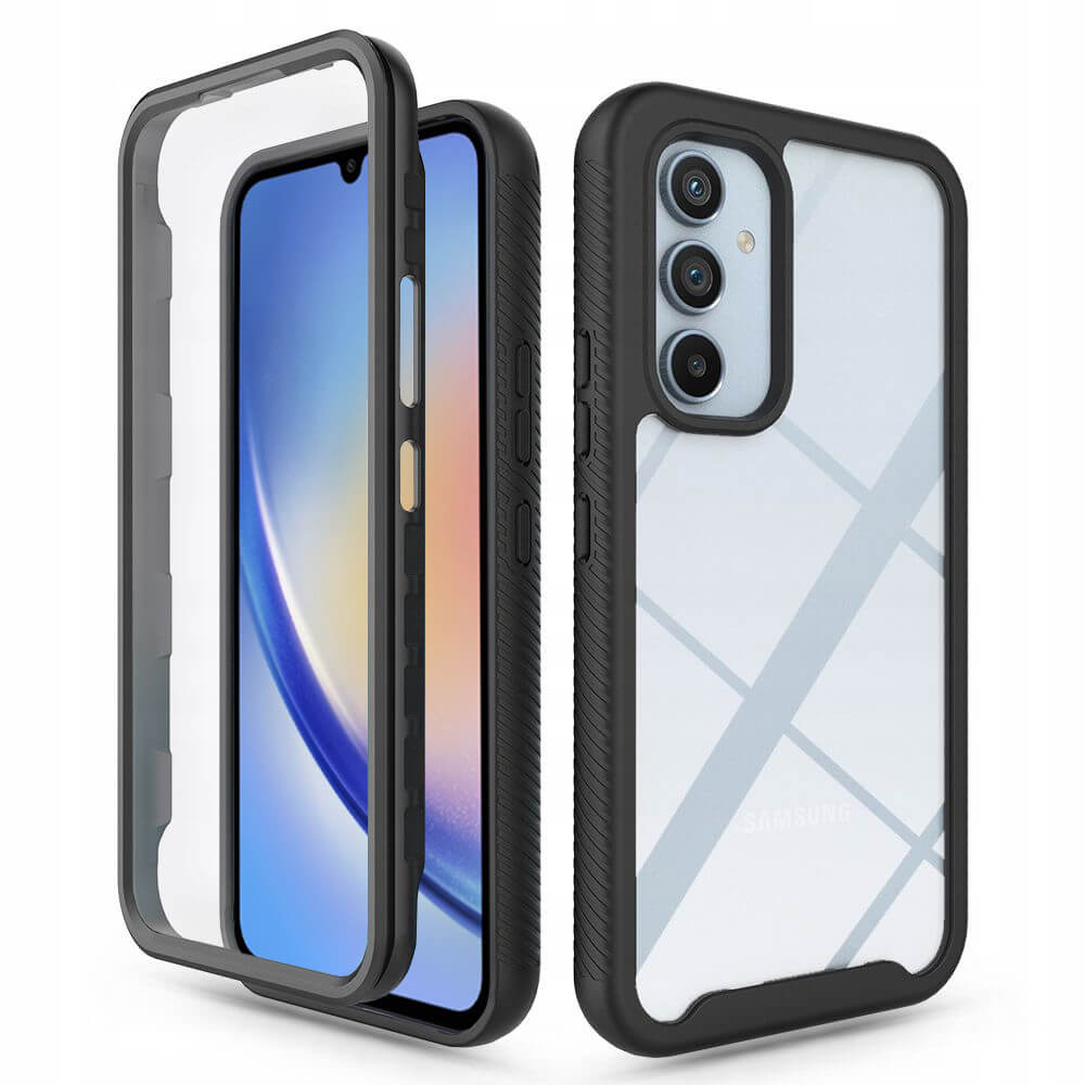 Techsuit Samsung Galaxy A34 5G Defense 360 Pro Θήκη 360 Full Body με Προστασία Οθόνης - Black / Διάφανη