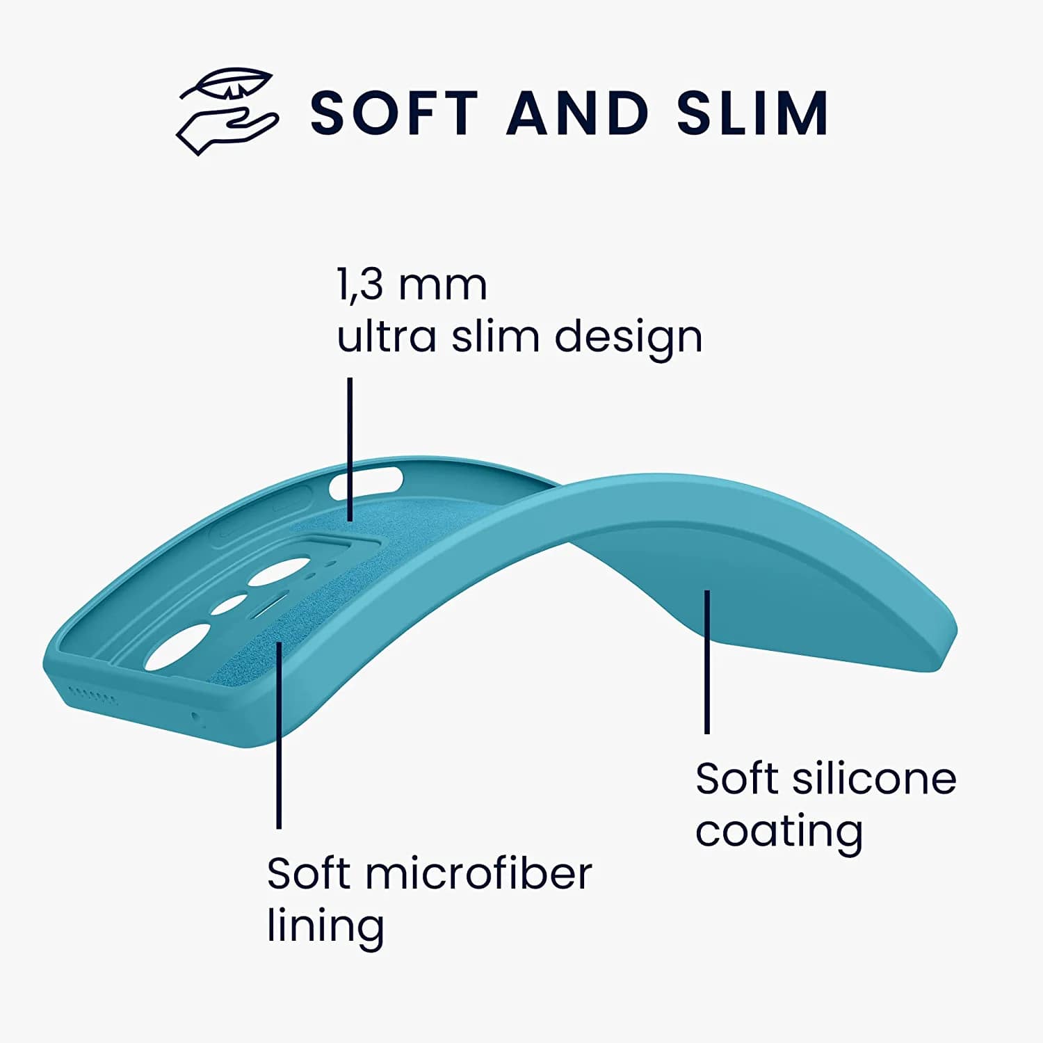 KW Xiaomi 11T / 11T Pro Θήκη Σιλικόνης Rubberized TPU - Sea Blue - 56573.223