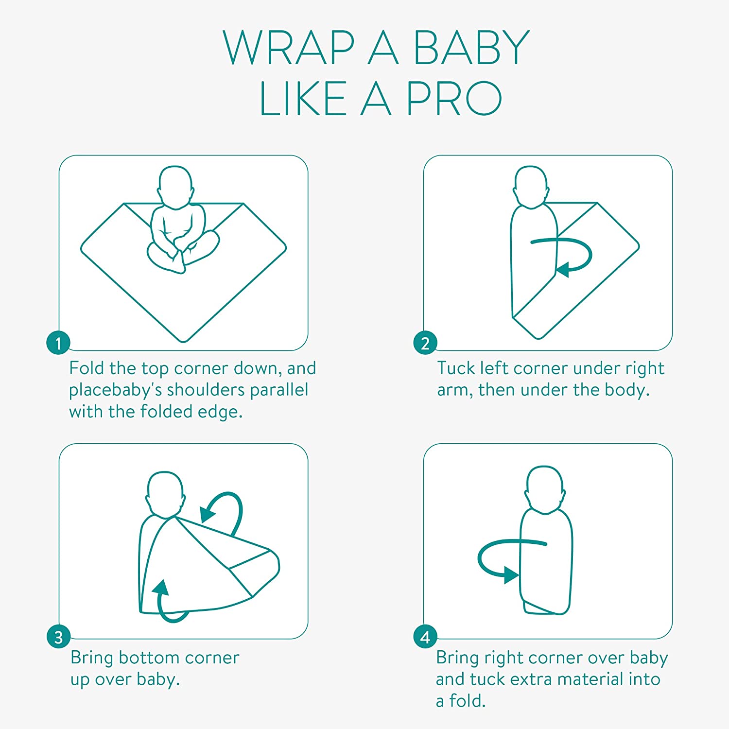 Navaris Σετ με 4 Πάνες Αγκαλιάς από Μουσελίνα για Μωρά - 120 x 120 cm - Multicolour - 51483.01