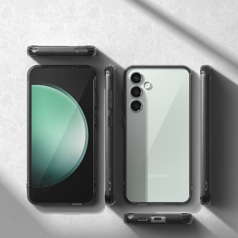 Ringke Samsung Galaxy S23 FE Fusion Σκληρή Θήκη με Πλαίσιο Σιλικόνης - Smoke Black / Διάφανη