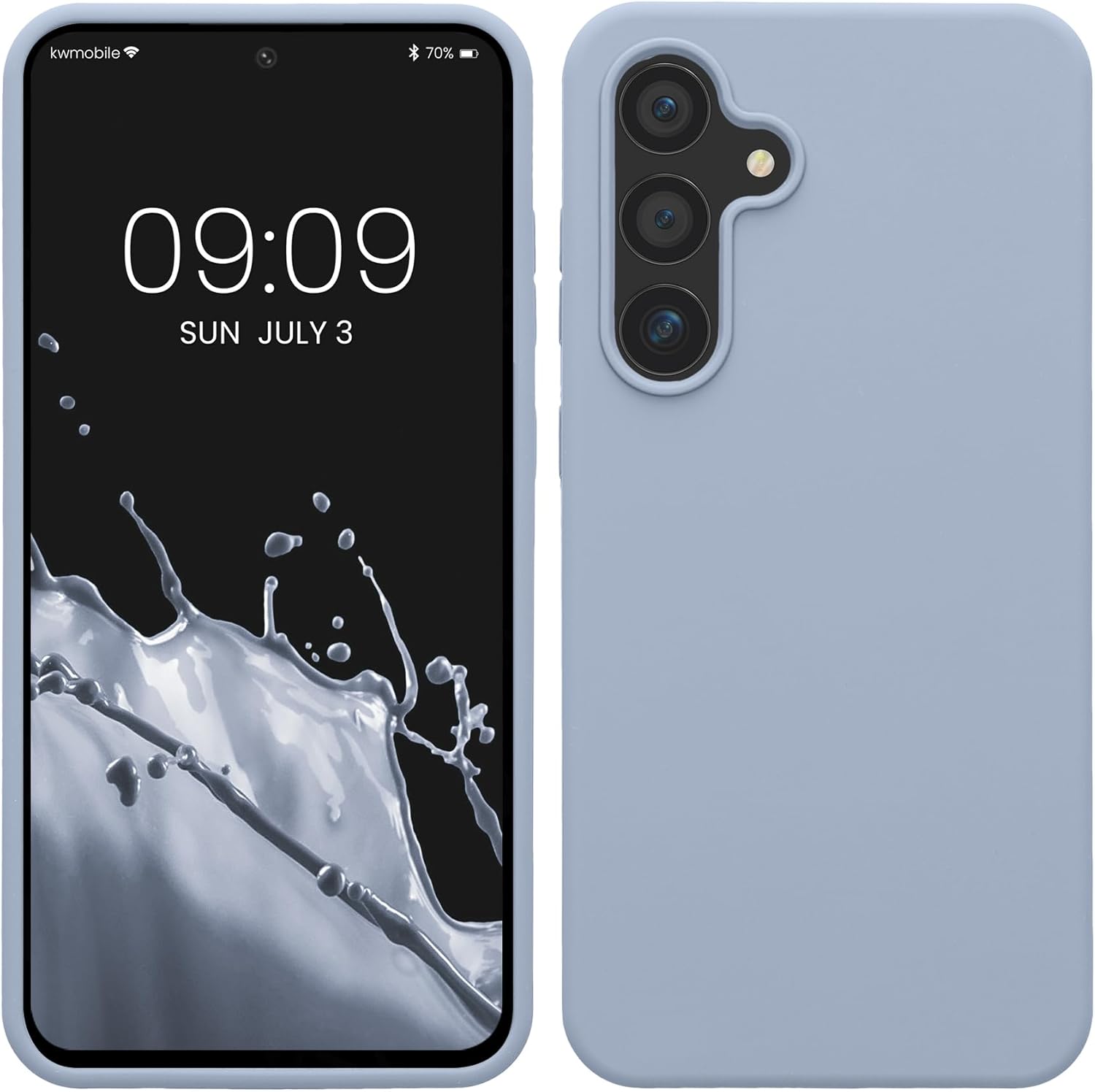 KW Samsung Galaxy S24 FE Θήκη Σιλικόνης Rubberized TPU - Light Blue Matte