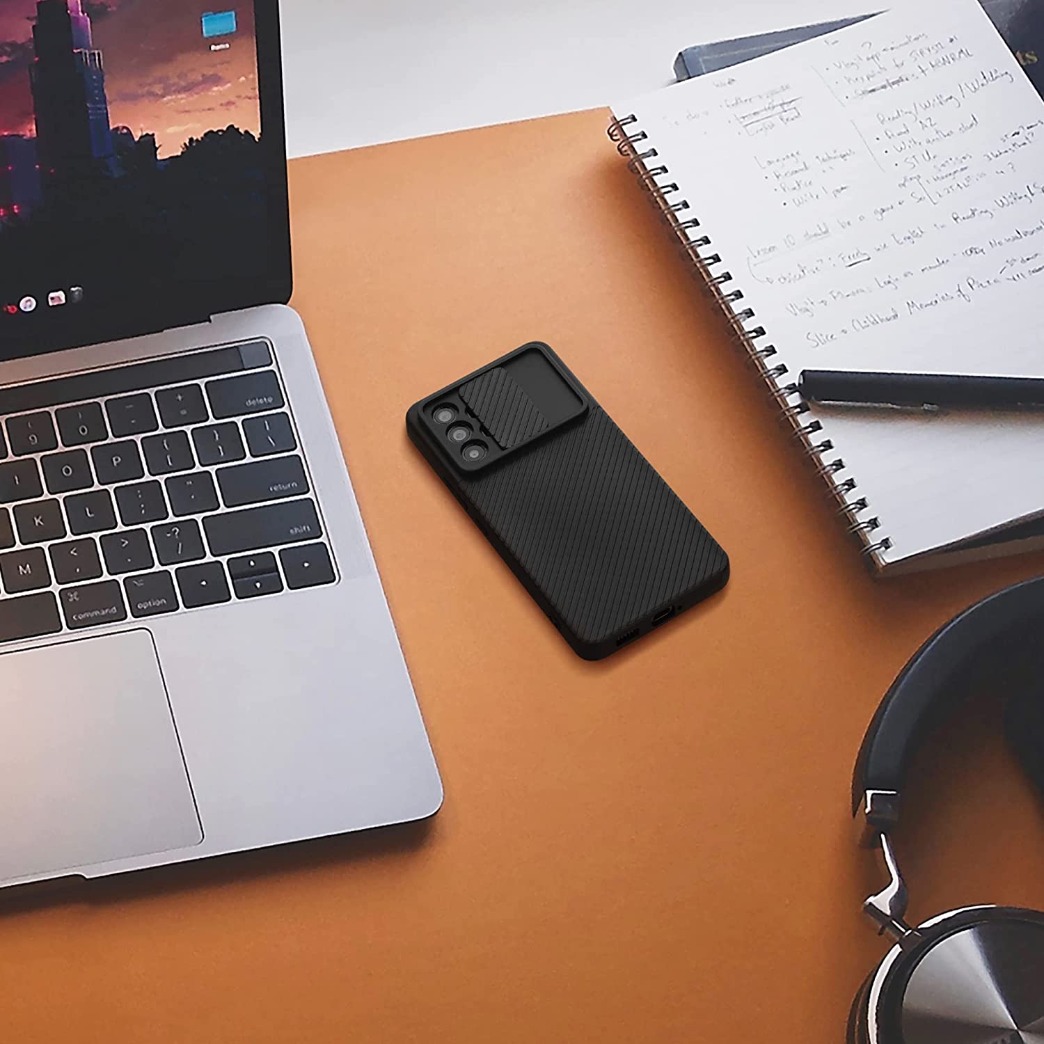 KW Samsung Galaxy A53 5G Θήκη Σιλικόνης με Κάλυμμα για την Κάμερα - Black - 58239.01