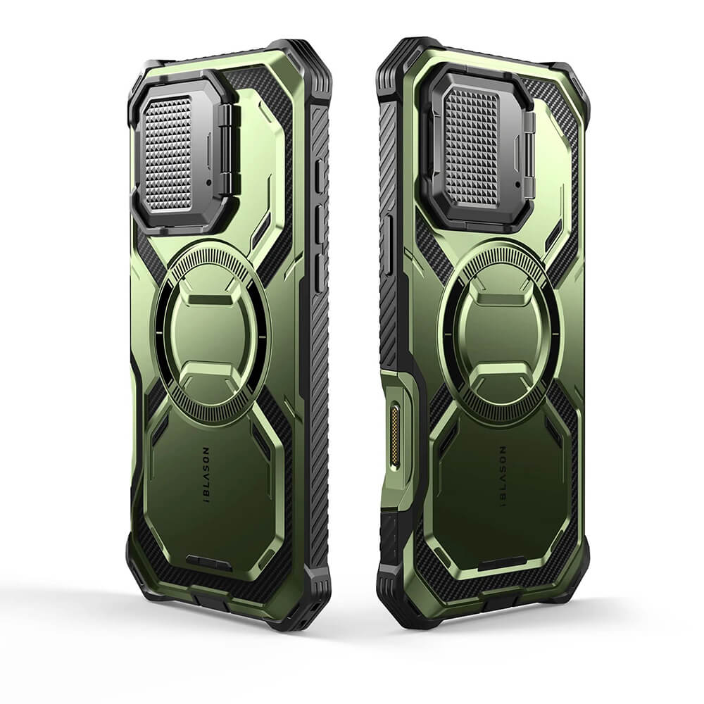 Supcase iPhone 16 Plus Armorbox MagSafe Σκληρή Θήκη με Προστασία Οθόνης και Κάλυμμα Κάμερας / Stand - Dark Green