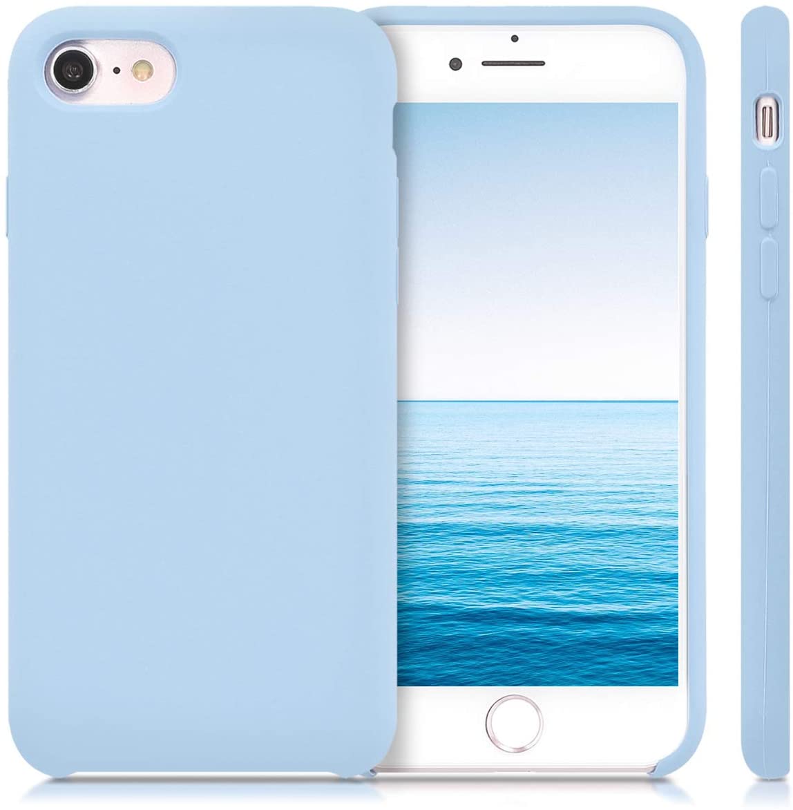 KW iPhone SE 2022 / SE 2020 / 7 / 8 Θήκη Σιλικόνης Rubber TPU - Pastel Blue - 40225.177