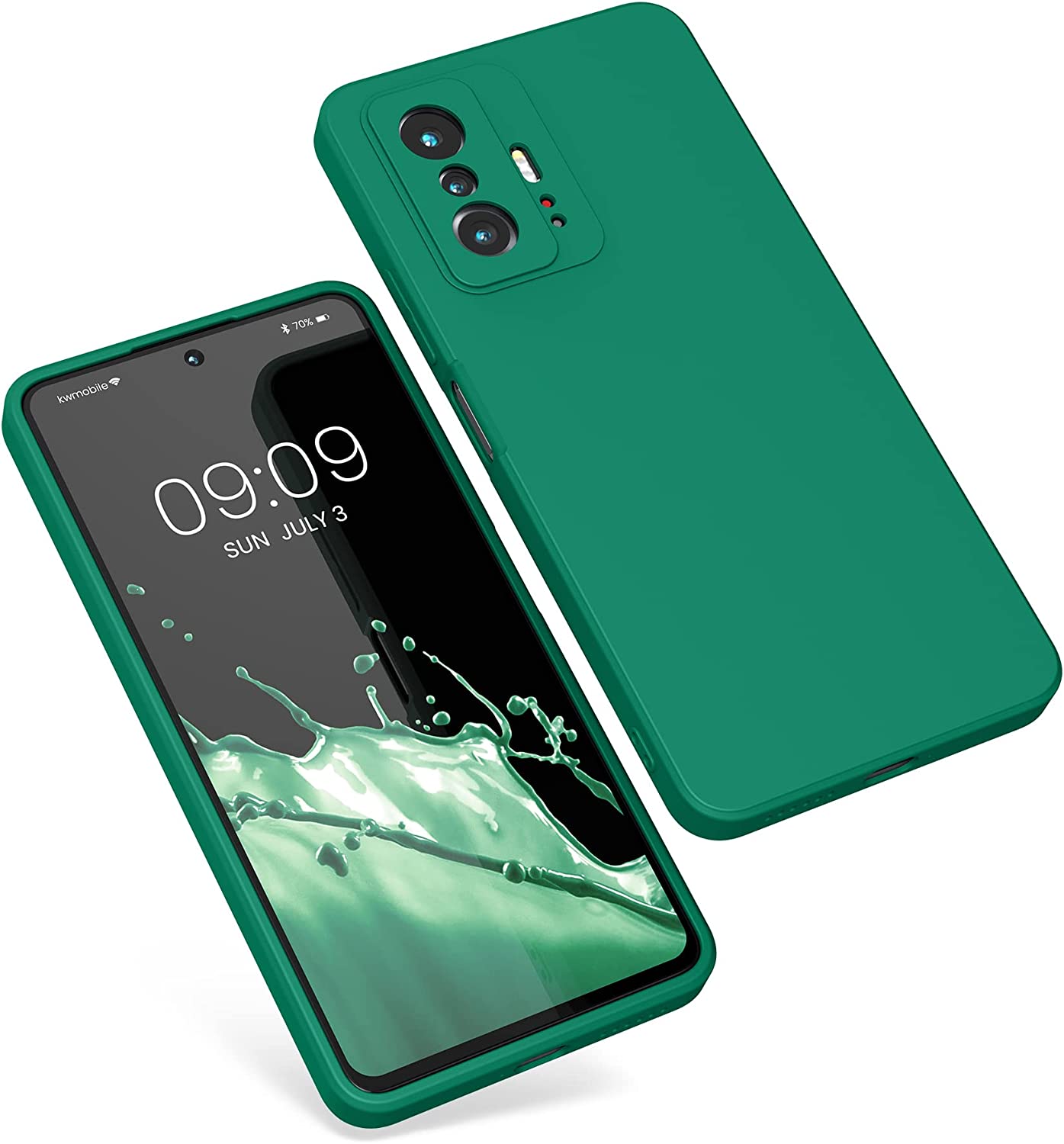 KW Xiaomi 11T / 11T Pro Θήκη Σιλικόνης Rubberized TPU - Emerald Green - 56573.142