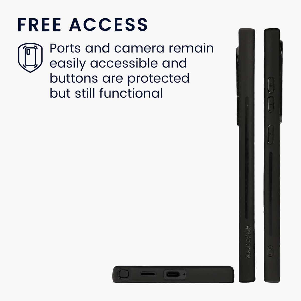 KW Samsung Galaxy S24 Ultra Θήκη από Φυσικό Ξύλο και Carbon - Dark Brown / Black