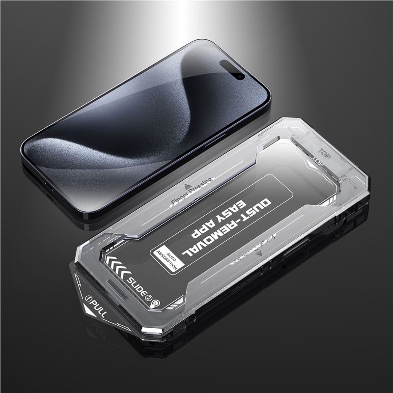 Mobile Origin iPhone 16 Pro Max Yellow Screen Guard 9H Full Screen Αντιχαρακτικό Γυαλί Οθόνης με Πλαίσιο Τοποθέτησης - Black