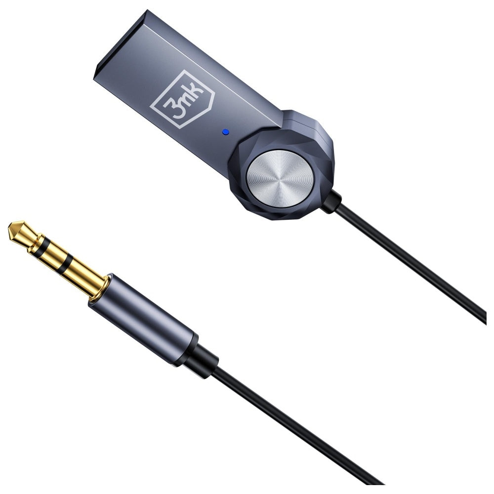 3MK Audio Bluetooth Adapter - Transmitter με Μικρόφωνο για Αναπαραγωγή Μουσικής / Κλήσεις στο Αυτοκίνητο - Grey
