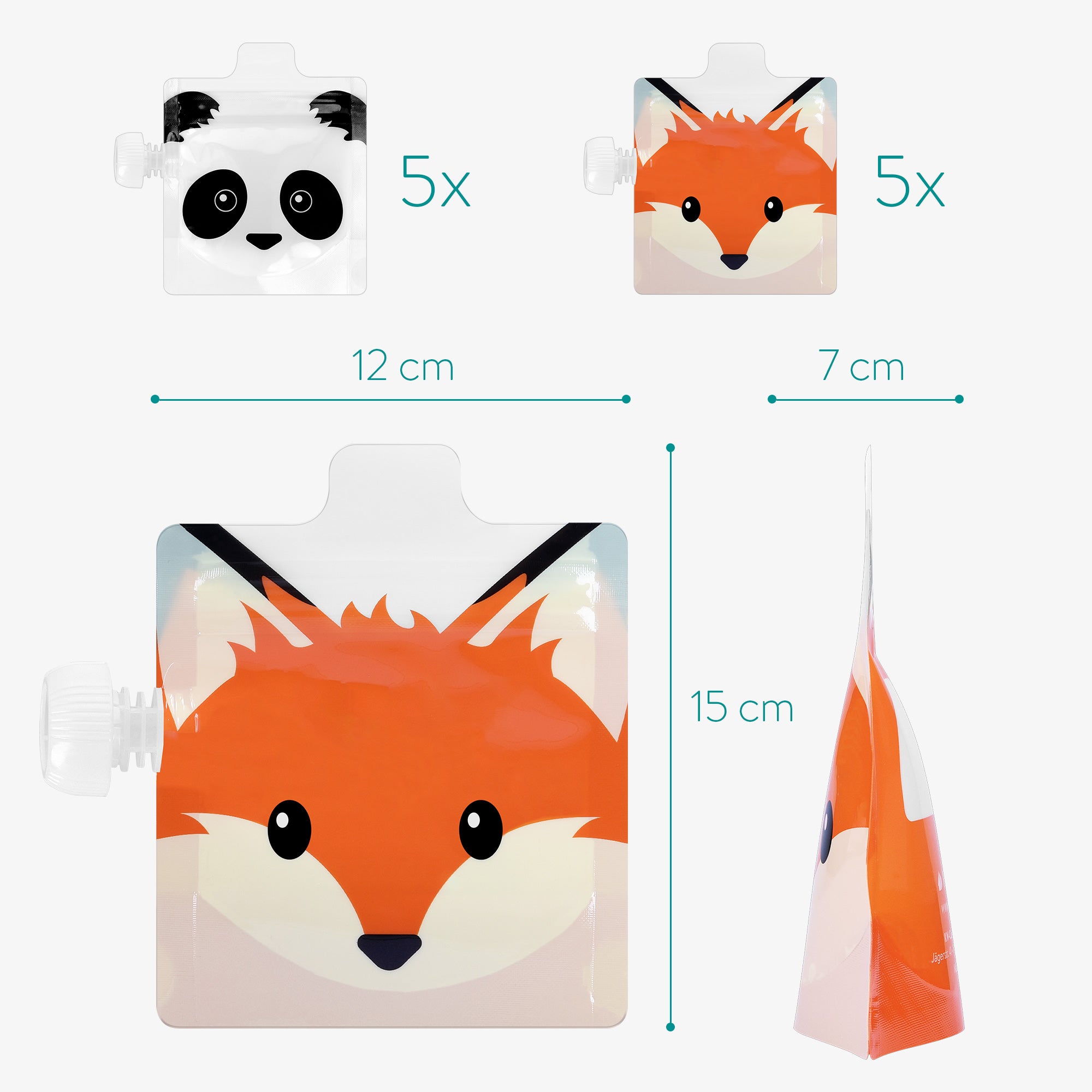 Navaris Επαναχρησιμοποιούμενα Σακουλάκια Φαγητού - White / Black / Orange - 51976.01