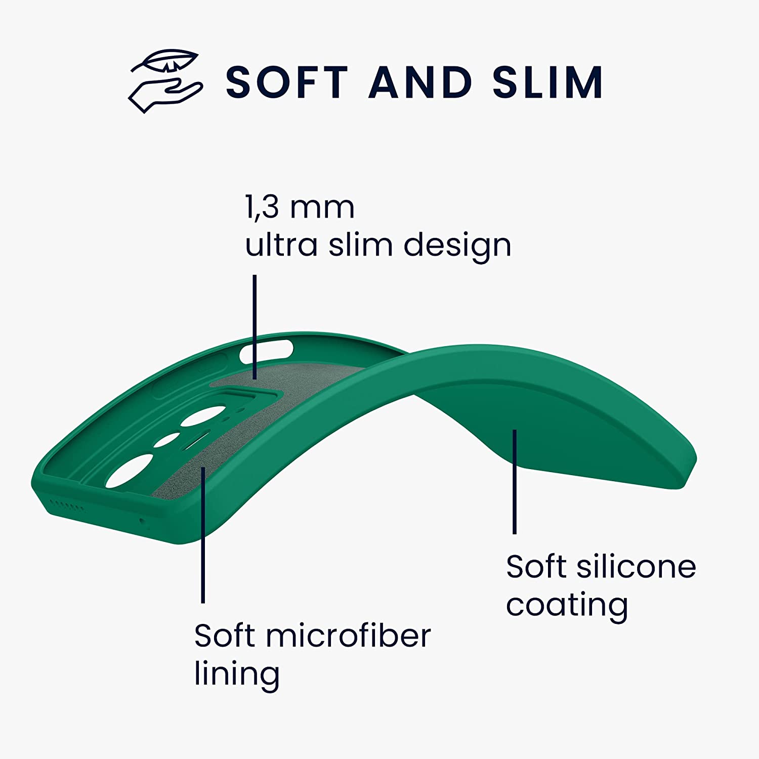 KW Xiaomi 11T / 11T Pro Θήκη Σιλικόνης Rubberized TPU - Emerald Green - 56573.142