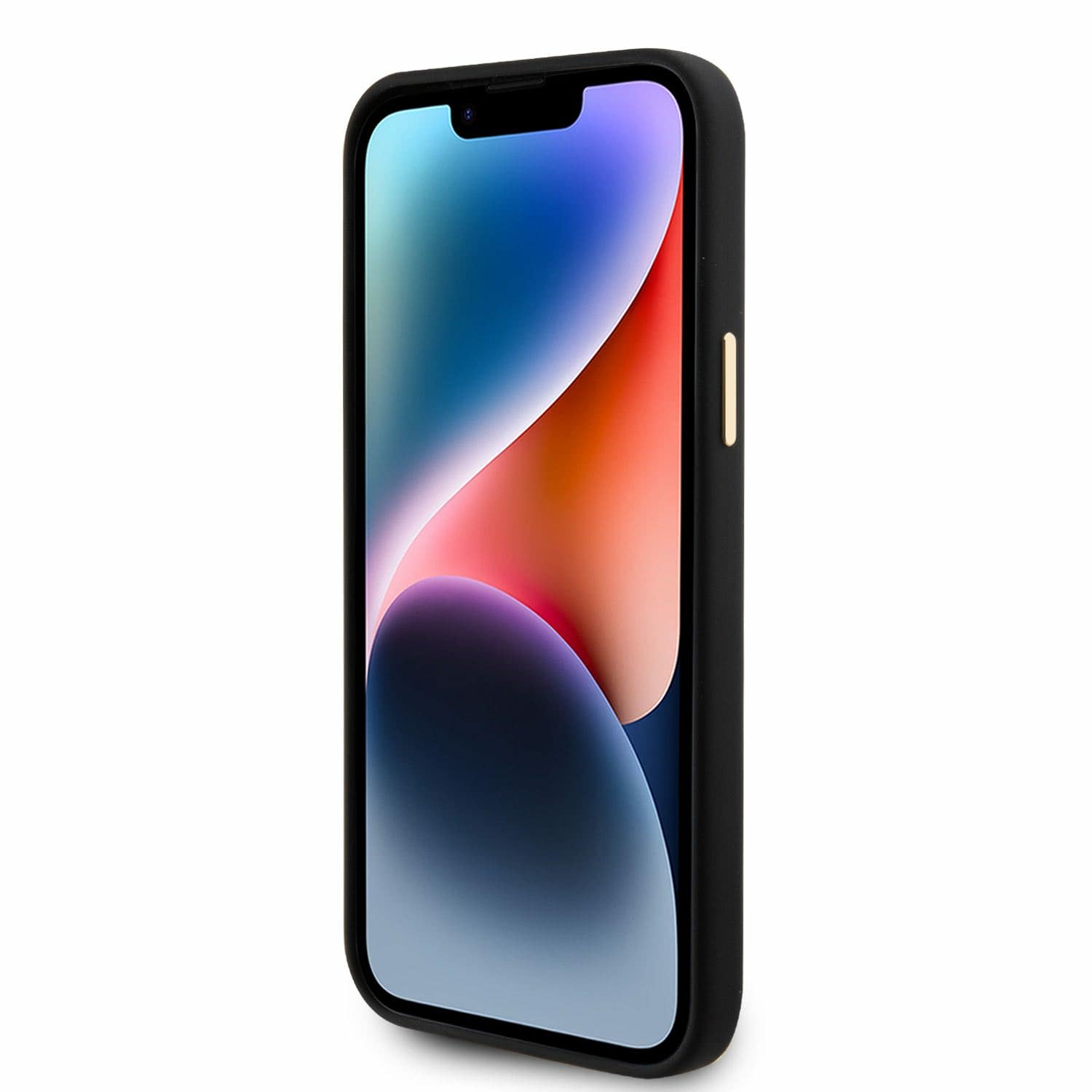 Guess iPhone 15 Plus Silicone Logo Strass 4G Σκληρή Θήκη με Πλαίσιο Σιλικόνης - Black - GUHCP15M4DGPK