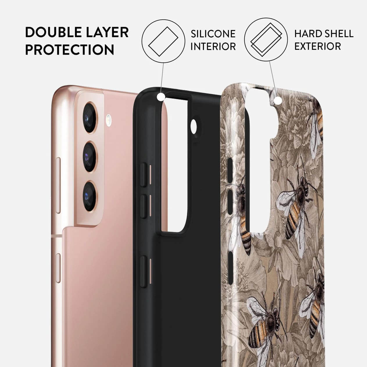 Burga Samsung Galaxy S22 Plus Fashion Tough Σκληρή Θήκη - Honey Bee