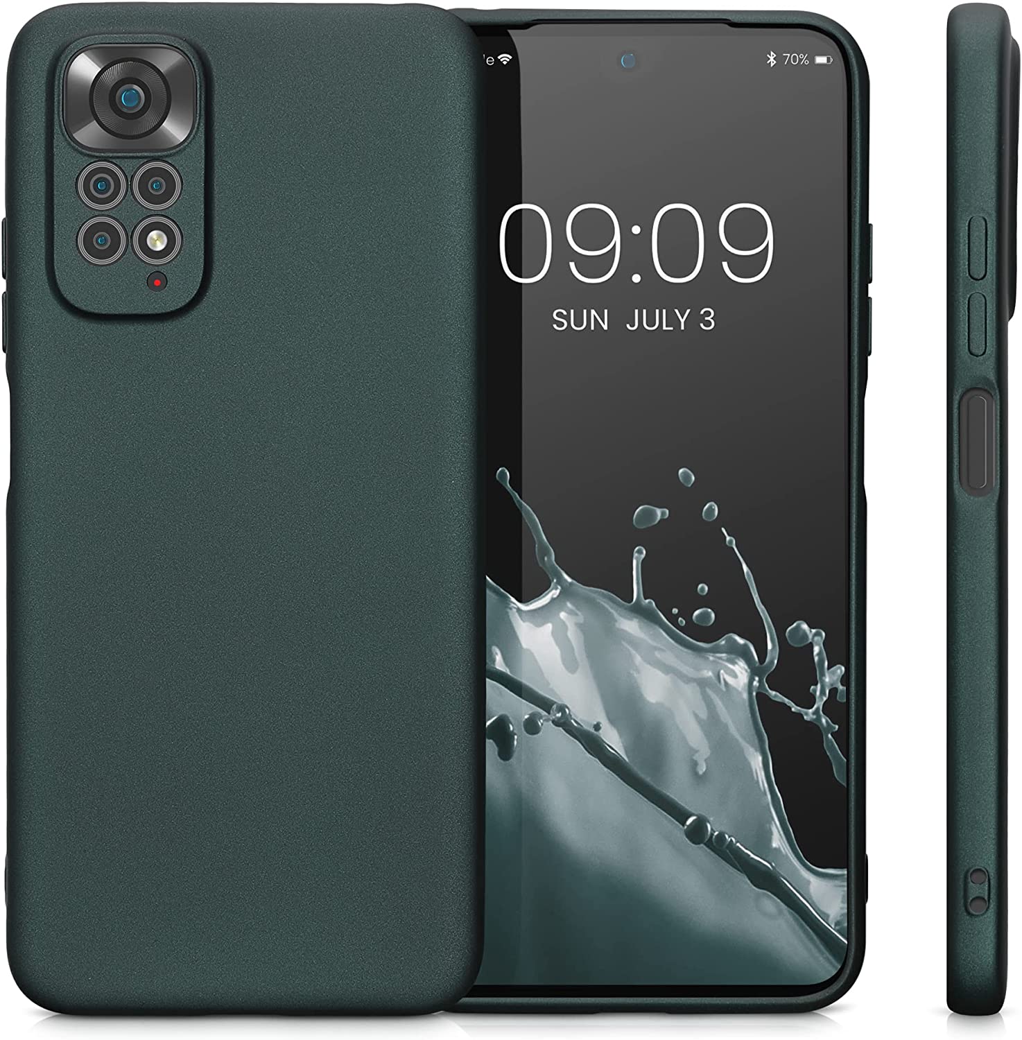 KW Xiaomi Redmi Note 11 / Redmi Note 11S Θήκη Σιλικόνης TPU - Metallic Teal - 58651.14