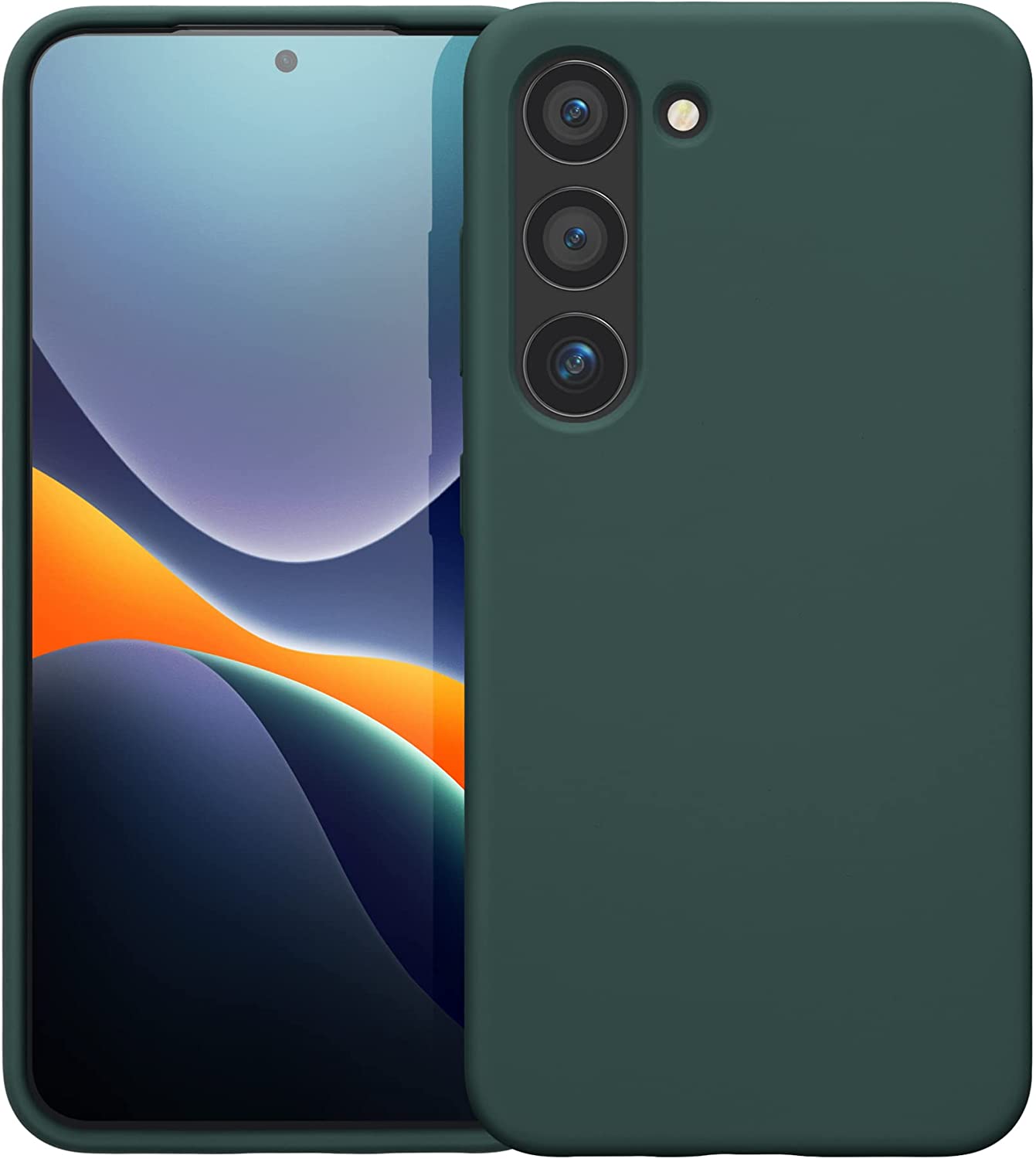 KW Samsung Galaxy S23 Θήκη Σιλικόνης Rubberized TPU - Teal Green - 60273.171